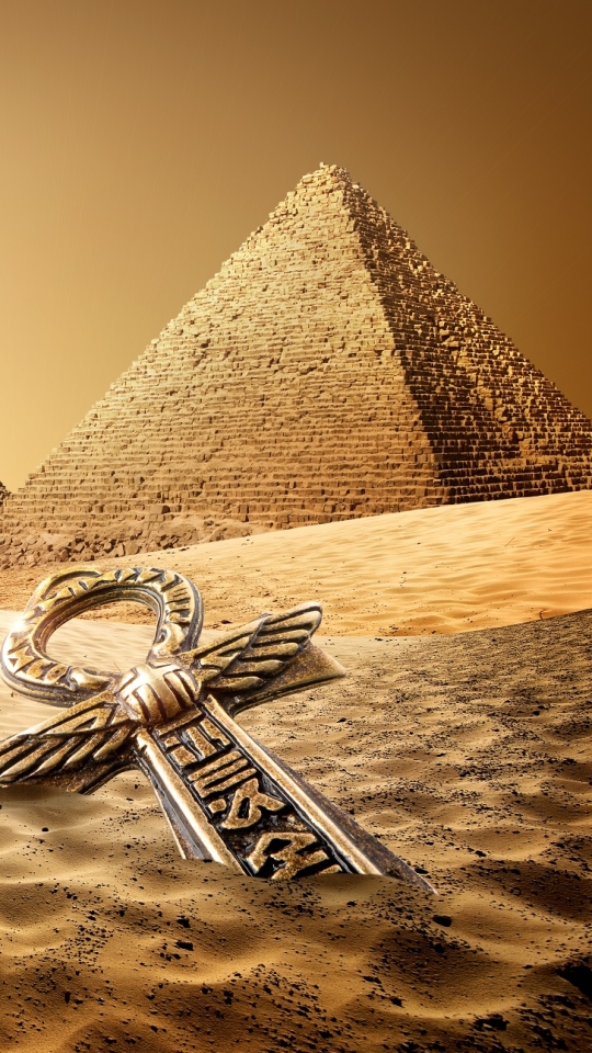 Скачать картинку Верблюды, Пирамида, Верблюд, Сделано Человеком, Египетский в телефон бесплатно.