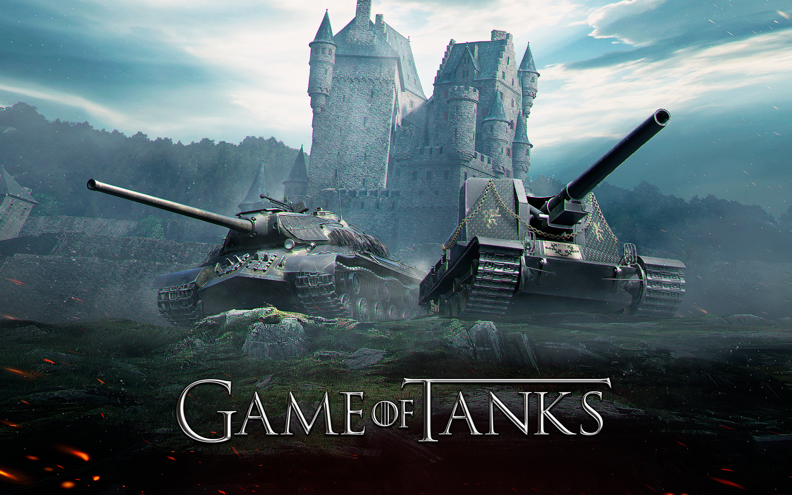 Baixar papel de parede para celular de World Of Tanks, Castelo, Tanque, Videogame gratuito.