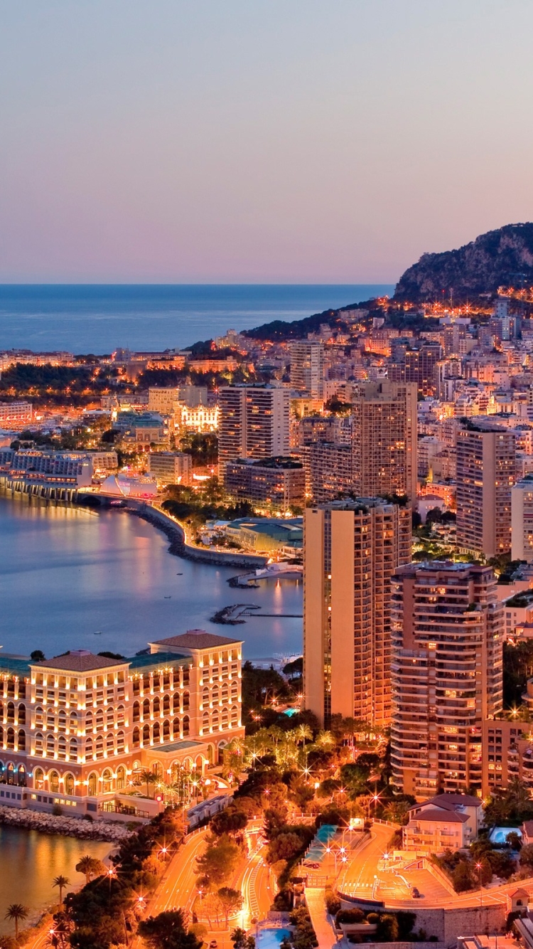 Handy-Wallpaper Landschaft, Städte, Stadt, Ozean, Monaco, Menschengemacht, Großstadt kostenlos herunterladen.