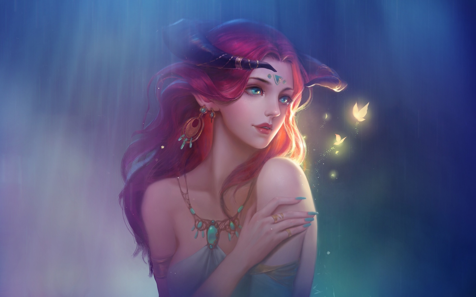 Download mobile wallpaper Fantasy, Fairy, Red Hair for free.