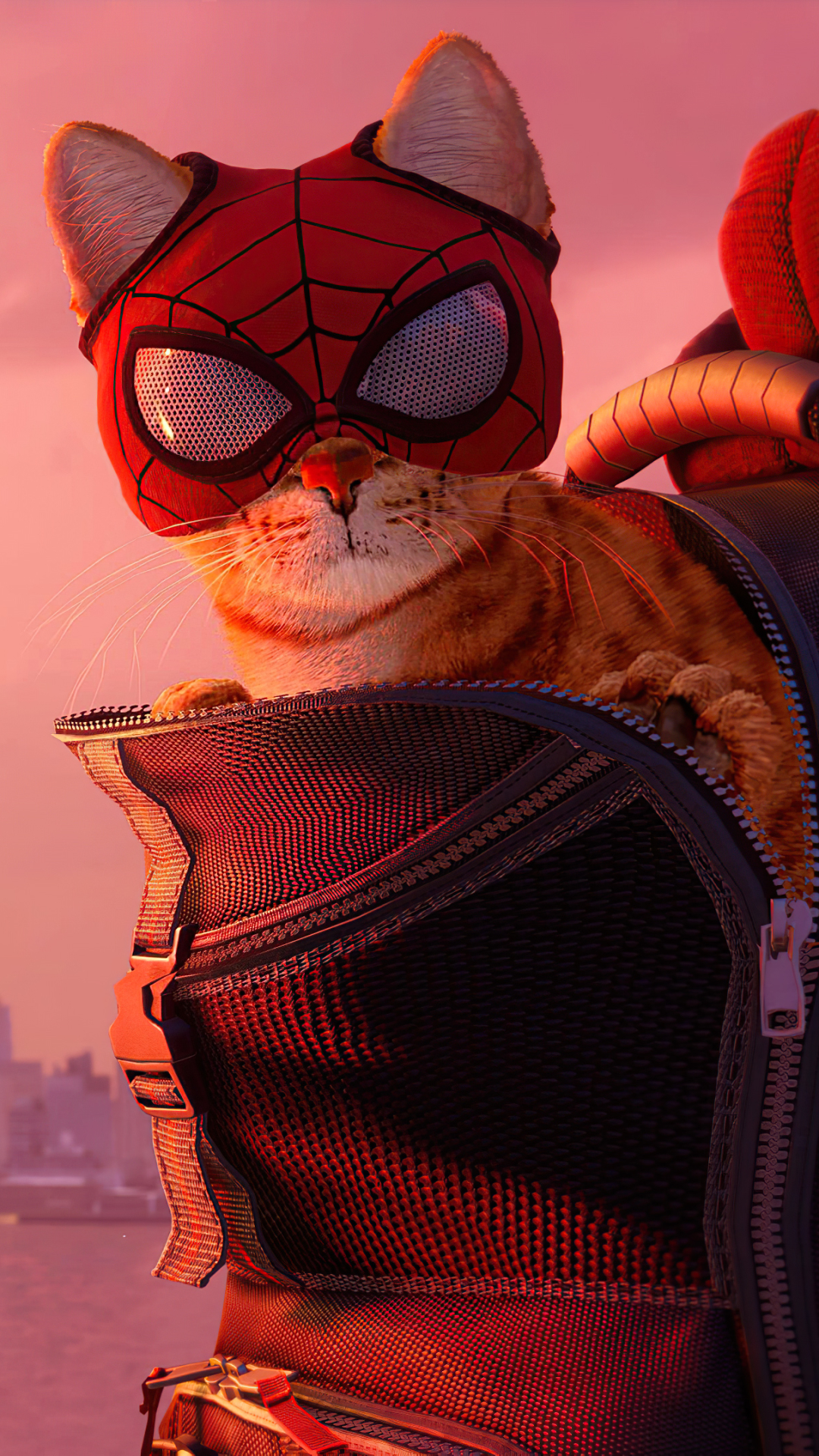 Descarga gratuita de fondo de pantalla para móvil de Gato, Videojuego, Spider Man De Marvel: Miles Morales.