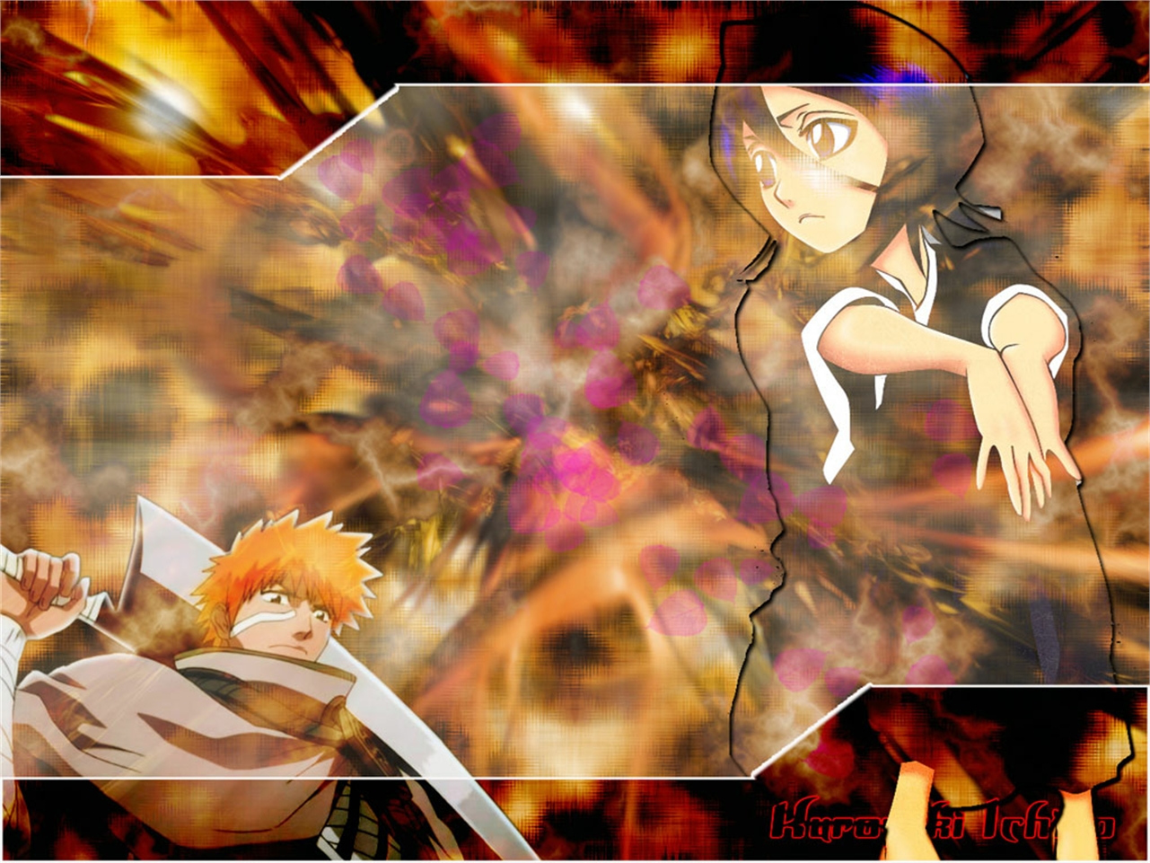 Handy-Wallpaper Bleach, Rukia Kuchiki, Animes kostenlos herunterladen.