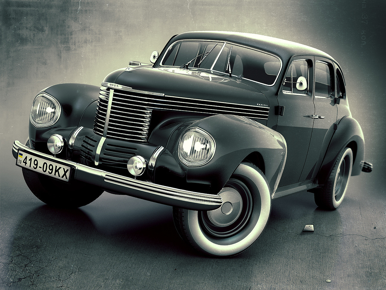 Laden Sie 1939 Opel Kapitän Limousine HD-Desktop-Hintergründe herunter