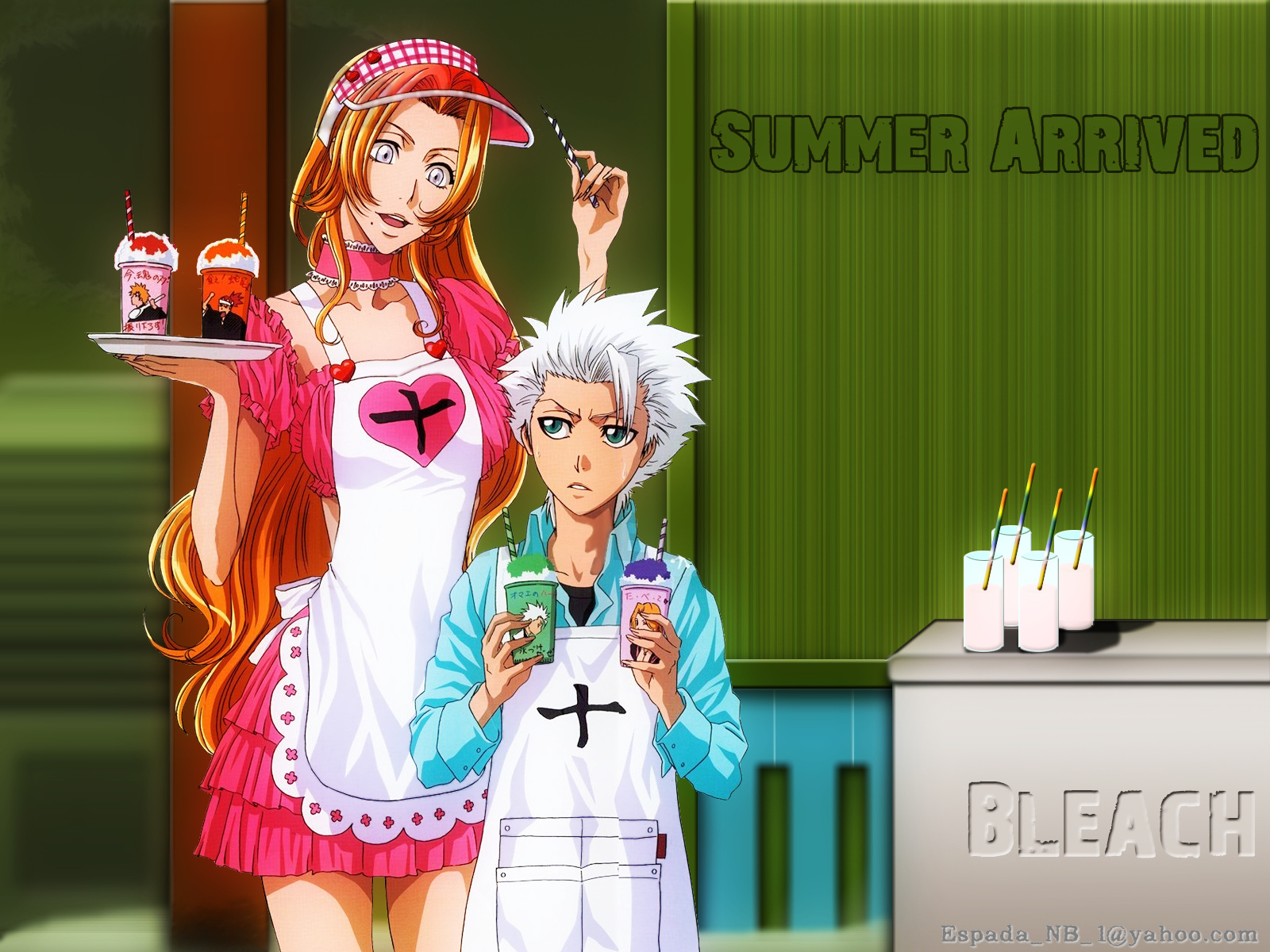 Laden Sie das Bleach, Animes, Rangiku Matsumoto, Tōshirō Hitsugaya-Bild kostenlos auf Ihren PC-Desktop herunter
