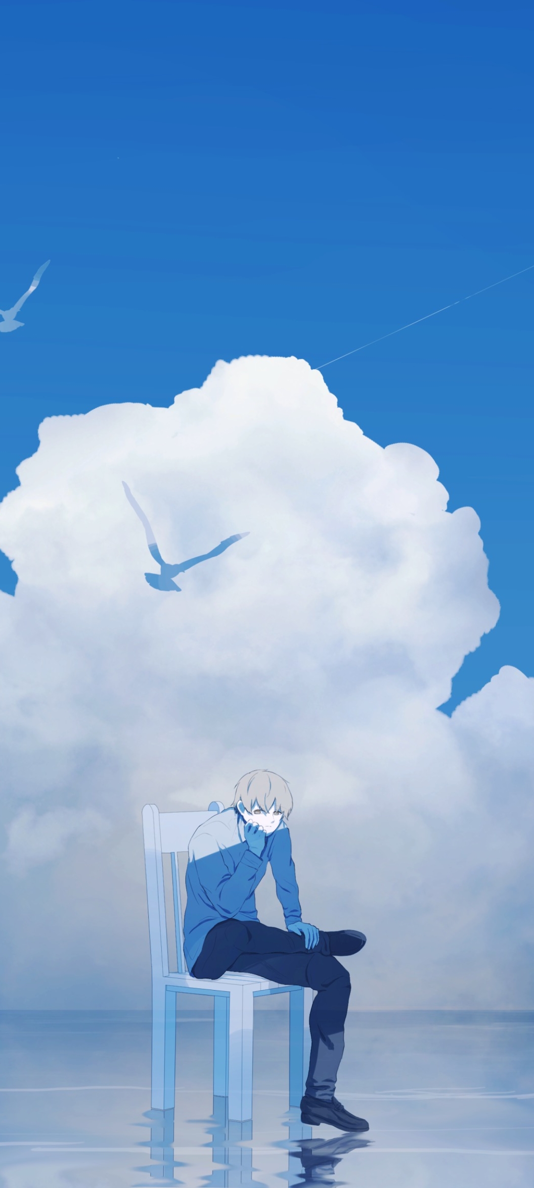 Download mobile wallpaper Anime, Cloud, Boy for free.