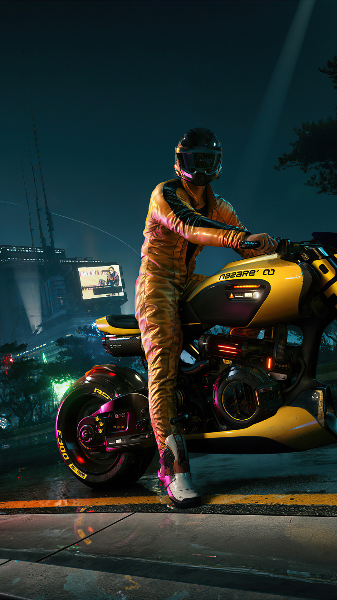 Download mobile wallpaper Cyberpunk, Motorcycle, Futuristic, Video Game, Cyberpunk 2077 for free.