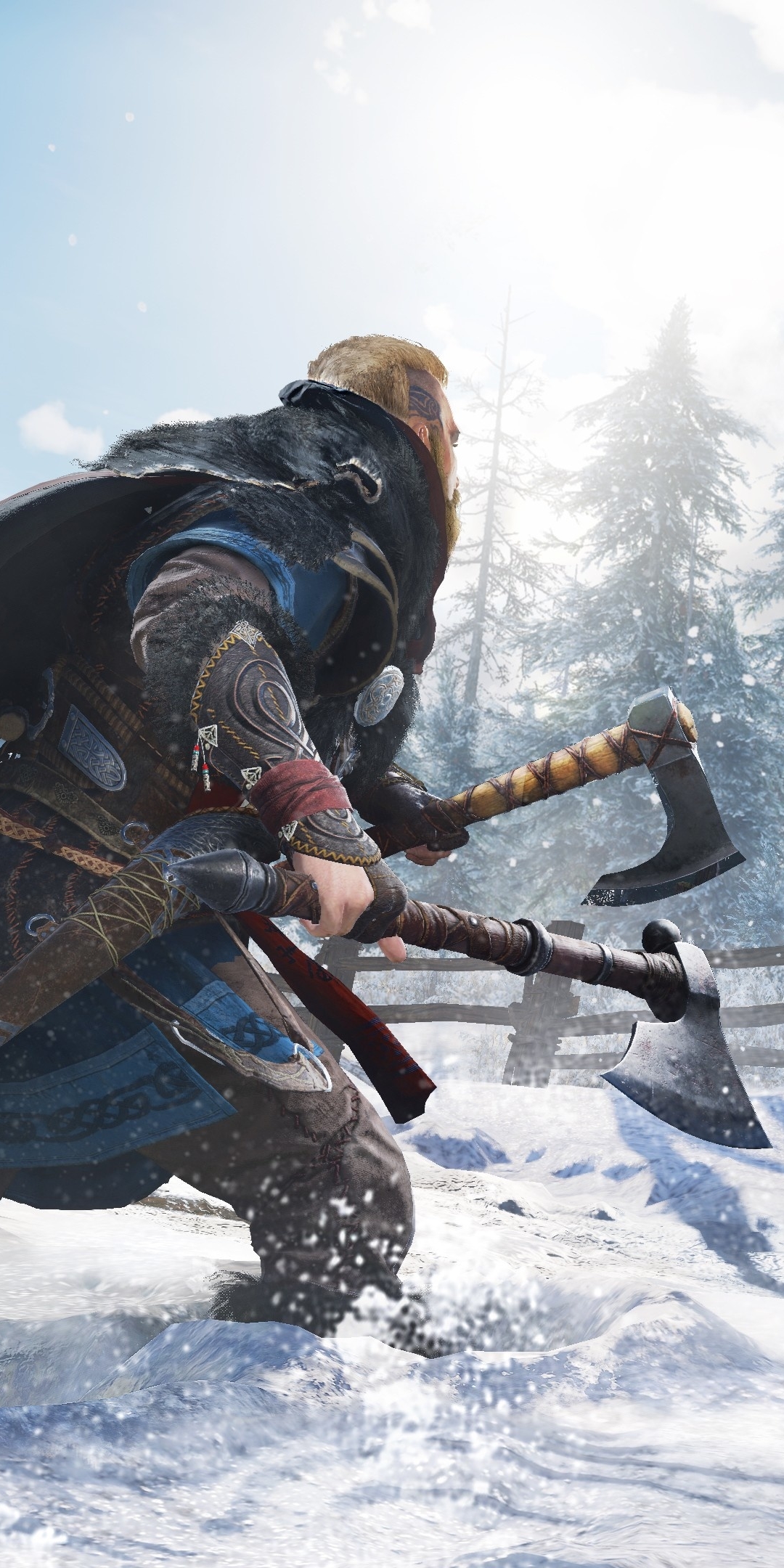 Download mobile wallpaper Assassin's Creed, Snow, Warrior, Video Game, Viking, Assassin's Creed Valhalla for free.