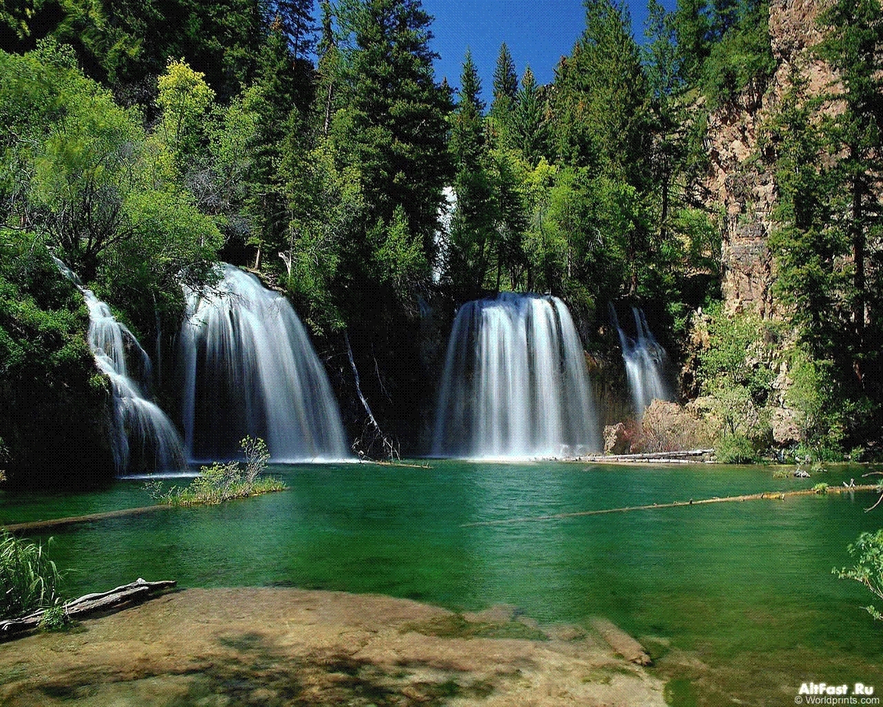 waterfalls, landscape download HD wallpaper