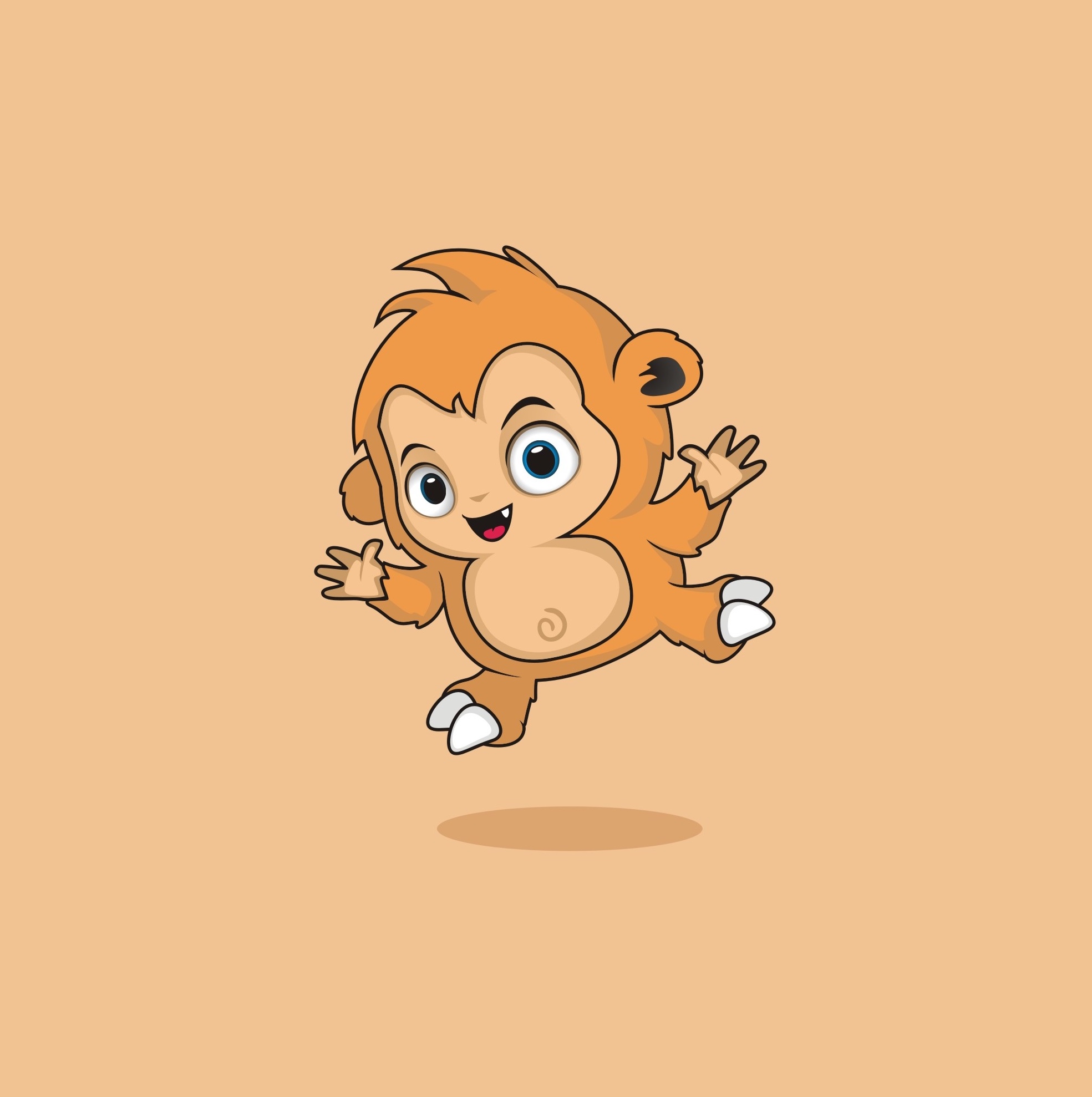 126759 descargar imagen arte, un mono, mono, lindo, querido, rebotar, saltar, monstruo: fondos de pantalla y protectores de pantalla gratis