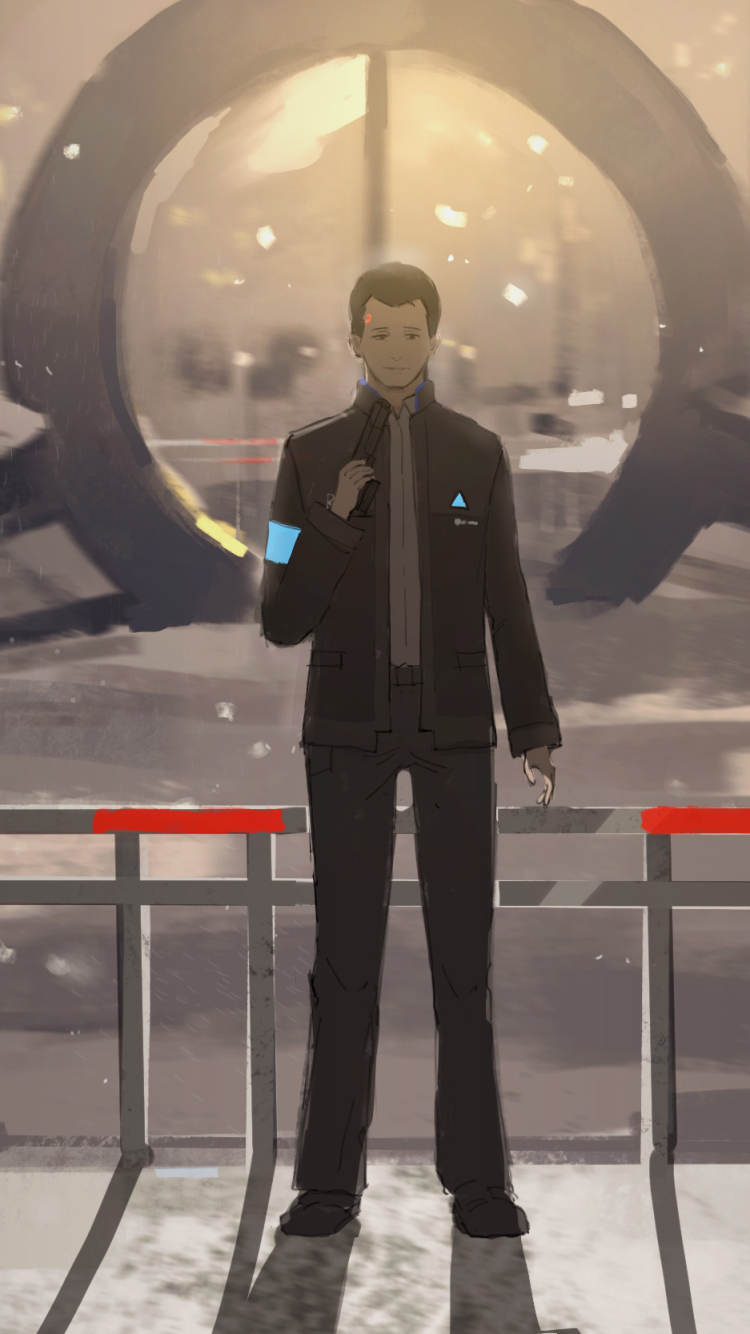 video game, detroit: become human, connor (detroit: become human) cellphone
