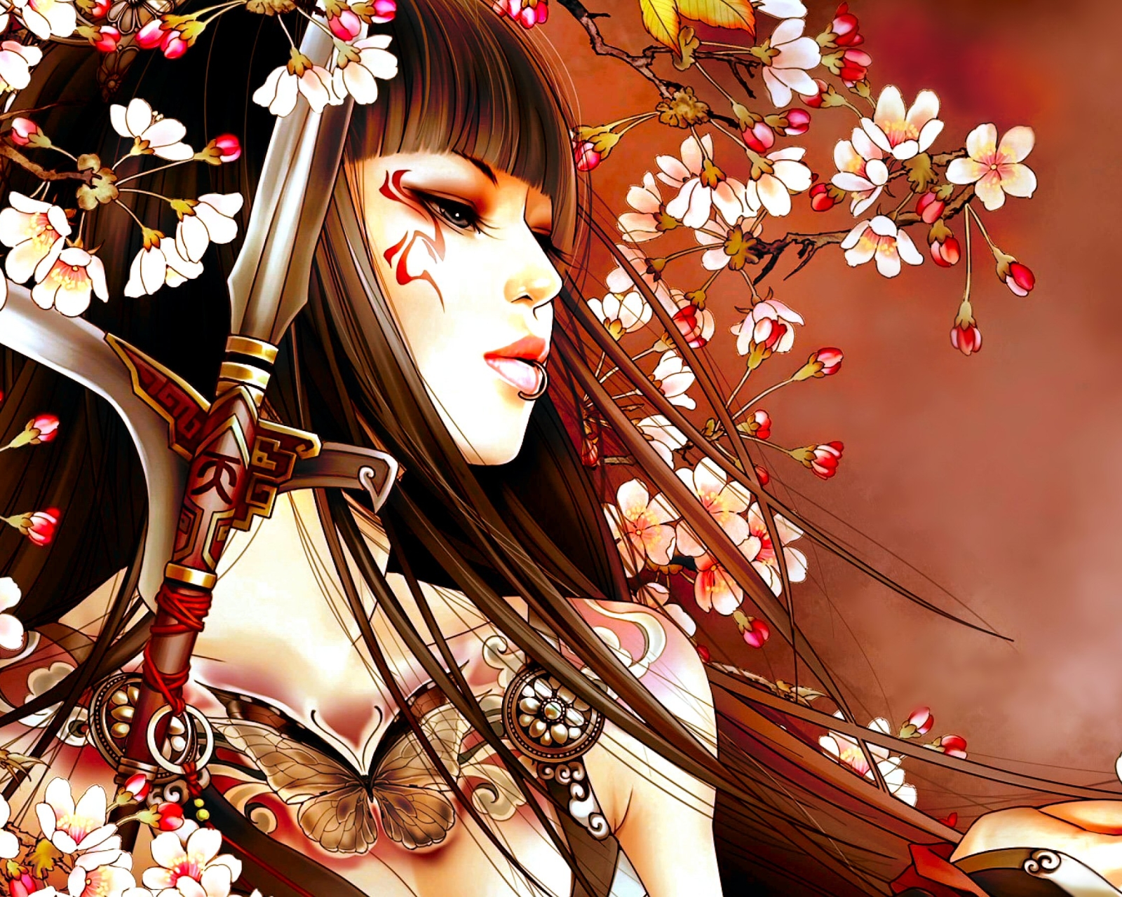 Free download wallpaper Tattoo, Oriental, Geisha, Video Game, Jx Online on your PC desktop
