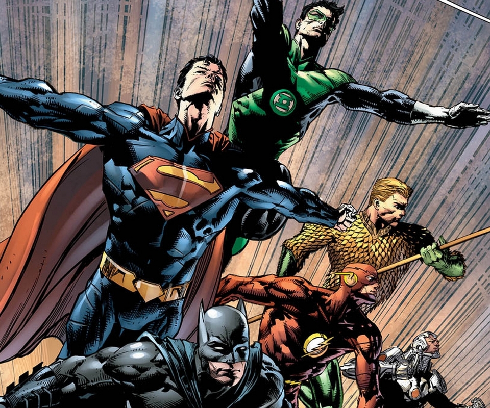 Baixar papel de parede para celular de Instantâneo, História Em Quadrinhos, Homem Morcego, Super Homen, Lanterna Verde, Aquaman, Liga Da Justiça Da América, Liga Da Justiça gratuito.