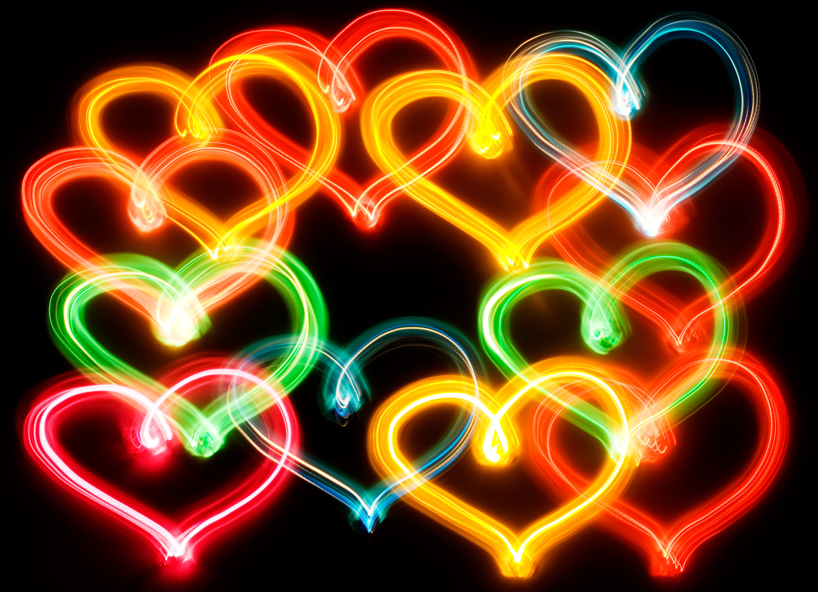 Free download wallpaper Love, Colors, Neon, Colorful, Heart, Artistic on your PC desktop