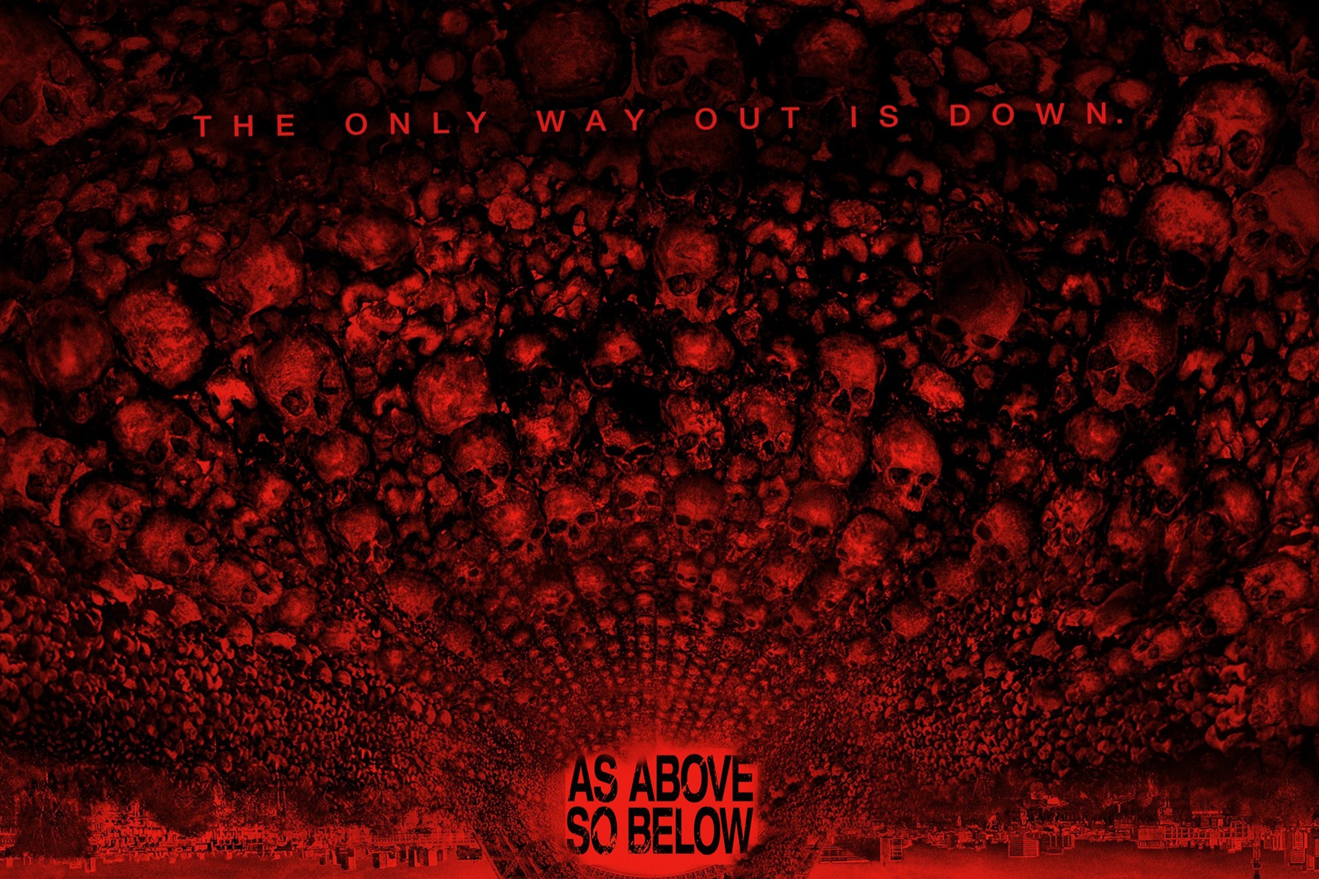 skull, as above so below, movie, red