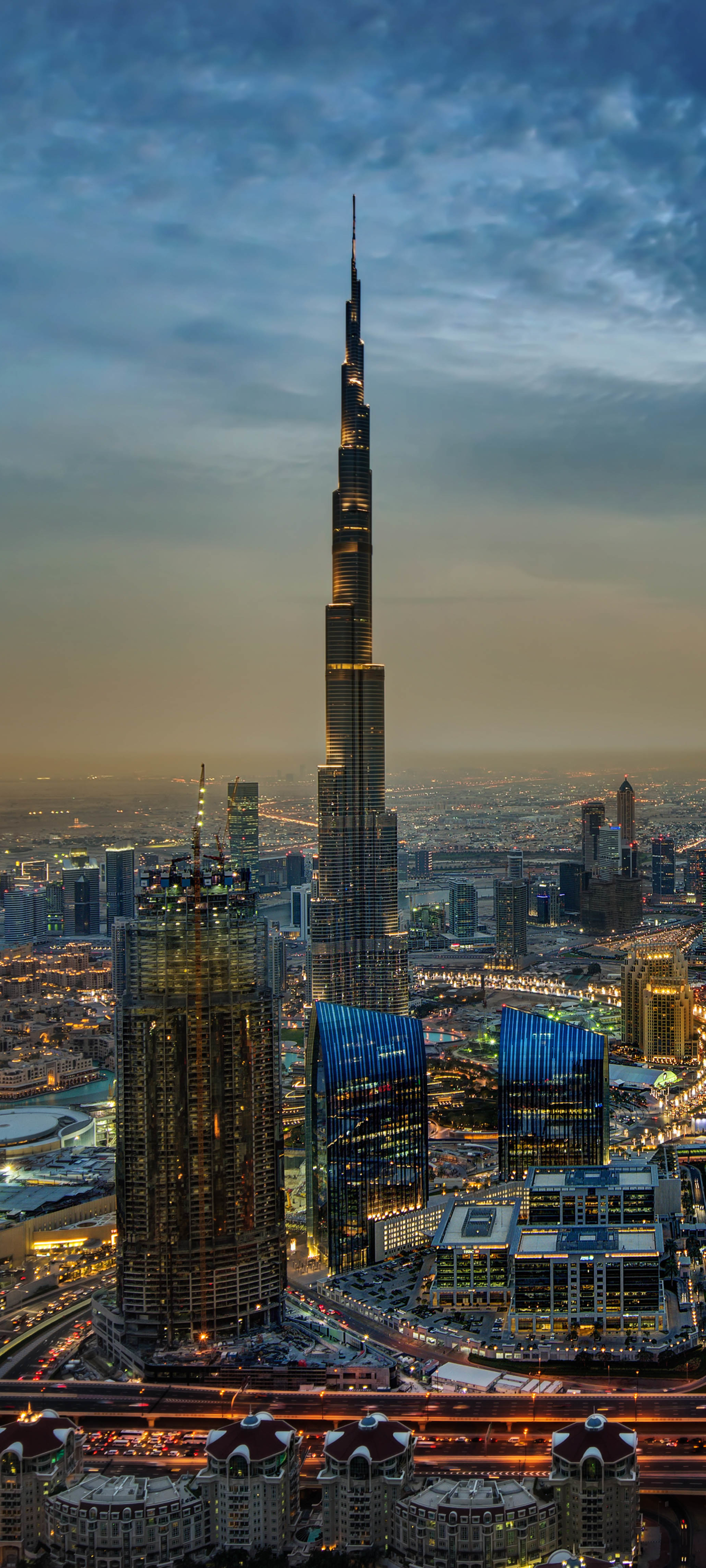 Descarga gratuita de fondo de pantalla para móvil de Ciudades, Ciudad, Rascacielos, Edificio, Paisaje Urbano, Emiratos Árabes Unidos, Burj Khalifa, Hecho Por El Hombre, Dubái.
