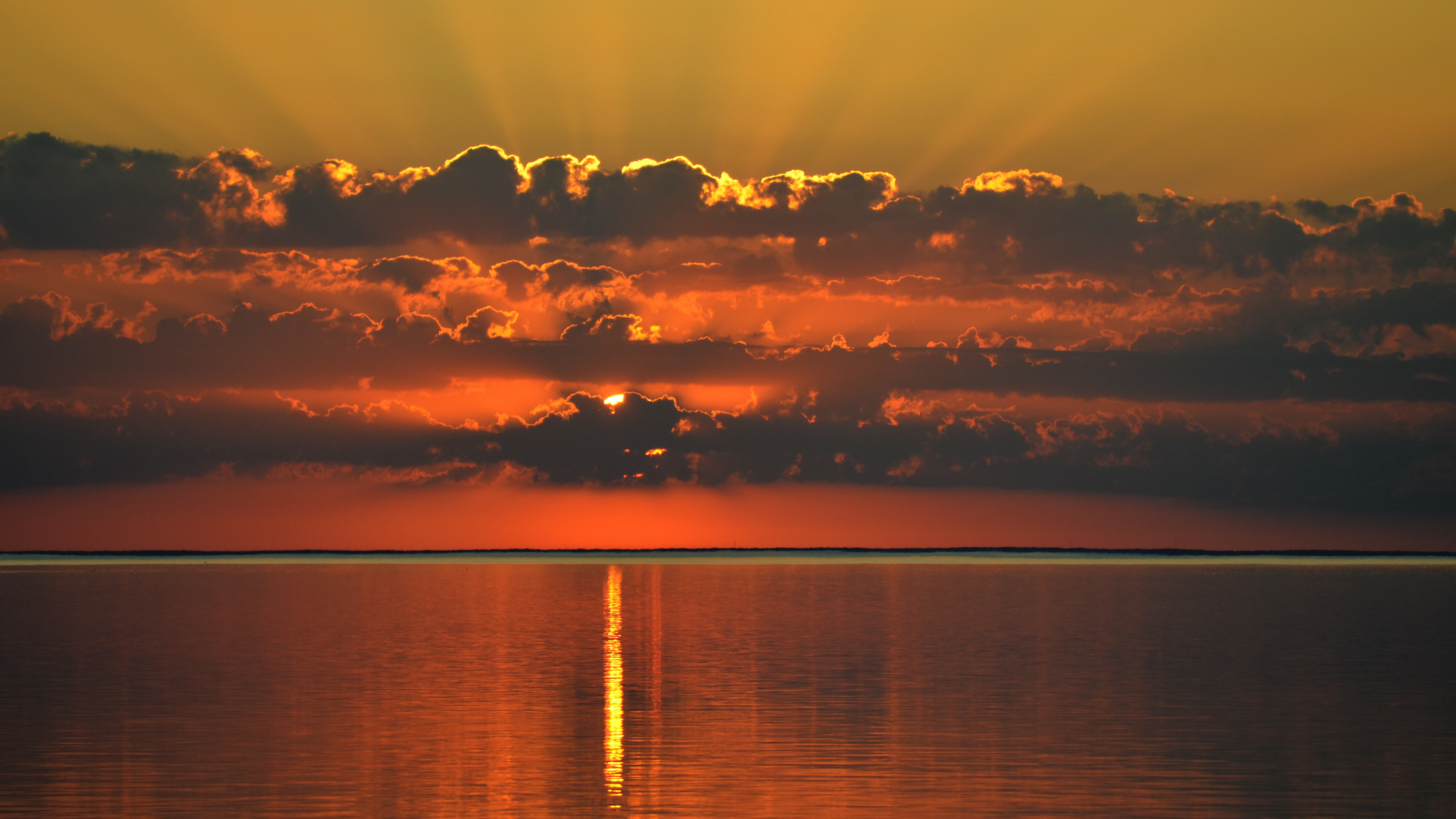 Laden Sie das Reflexion, Horizont, Natur, Clouds, Sunset, Sea-Bild kostenlos auf Ihren PC-Desktop herunter
