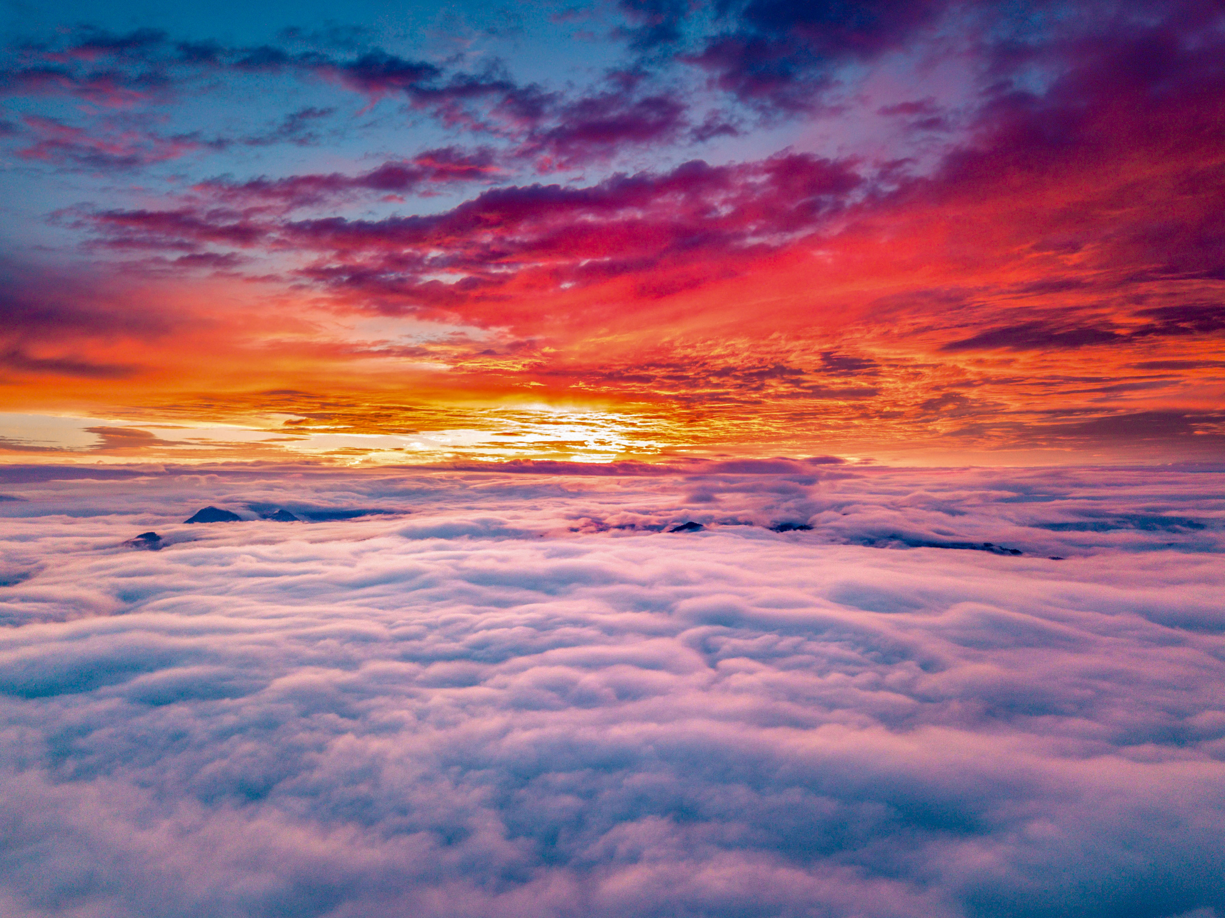 Download mobile wallpaper Sky, Horizon, Sunrise, Earth, Cloud for free.