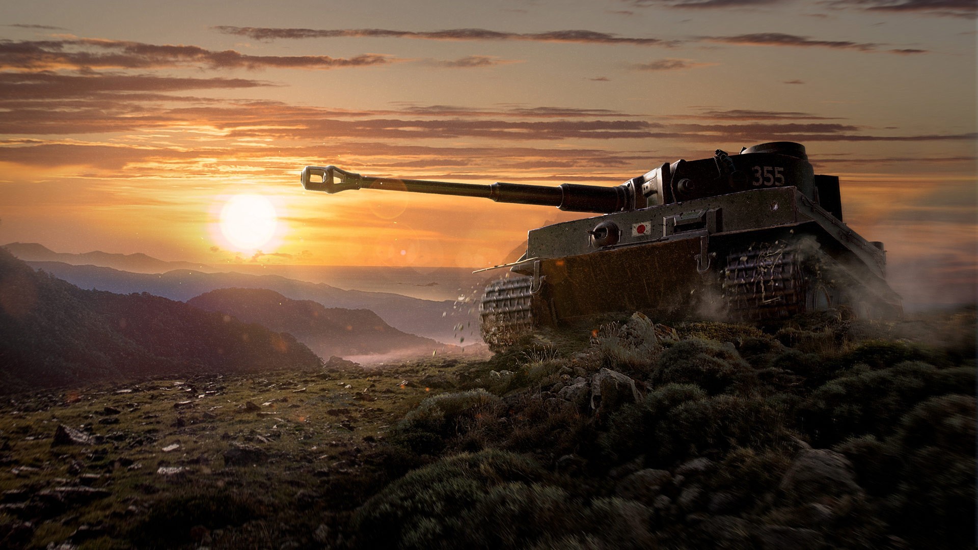 Download mobile wallpaper Sunset, World Of Tanks, Tank, Video Game for free.