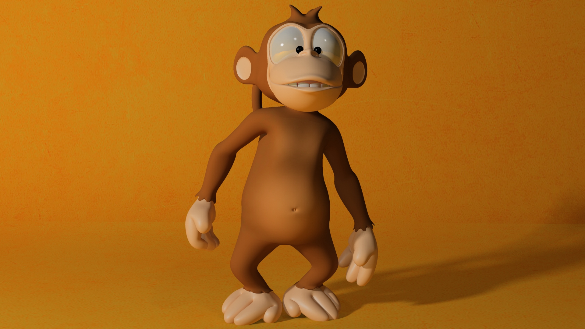 Free download wallpaper Cartoon, 3D, Monkey, Artistic, 3D Art on your PC desktop