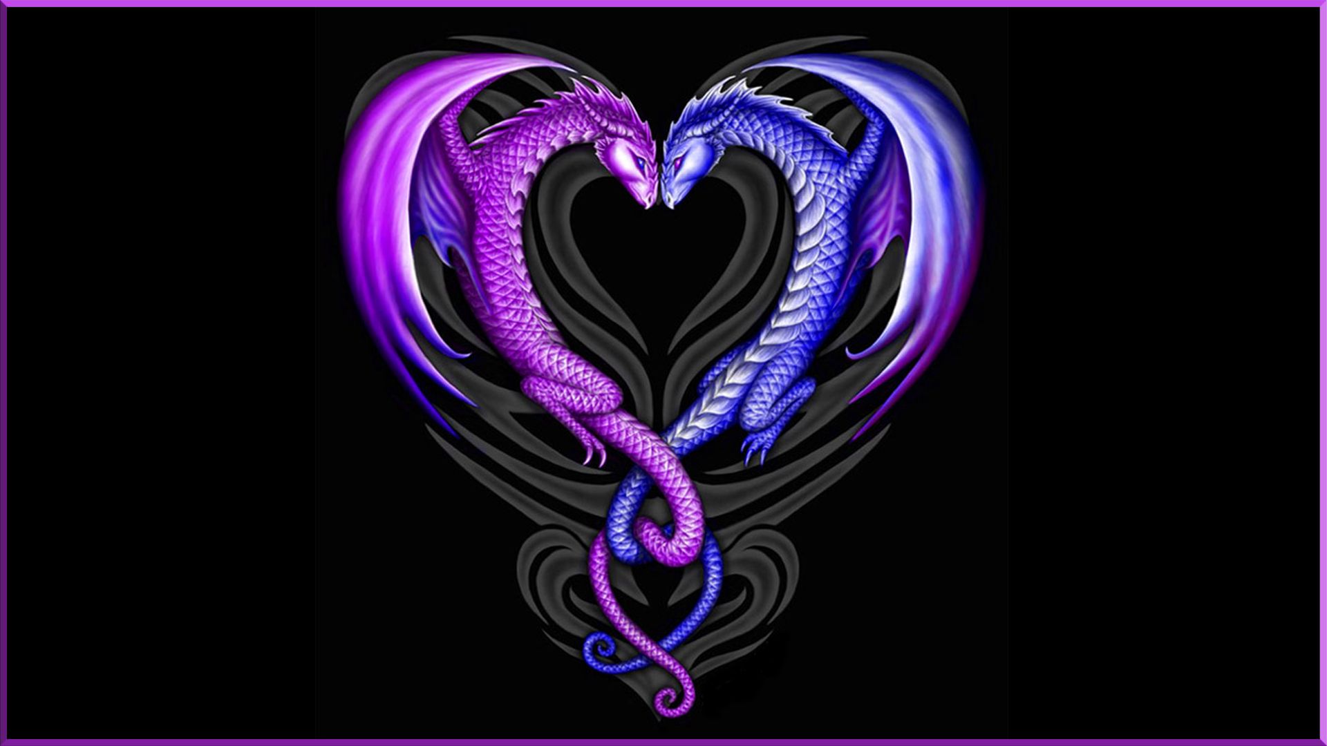 1473078 descargar fondo de pantalla violeta, negro, dragón, fantasía, azul: protectores de pantalla e imágenes gratis