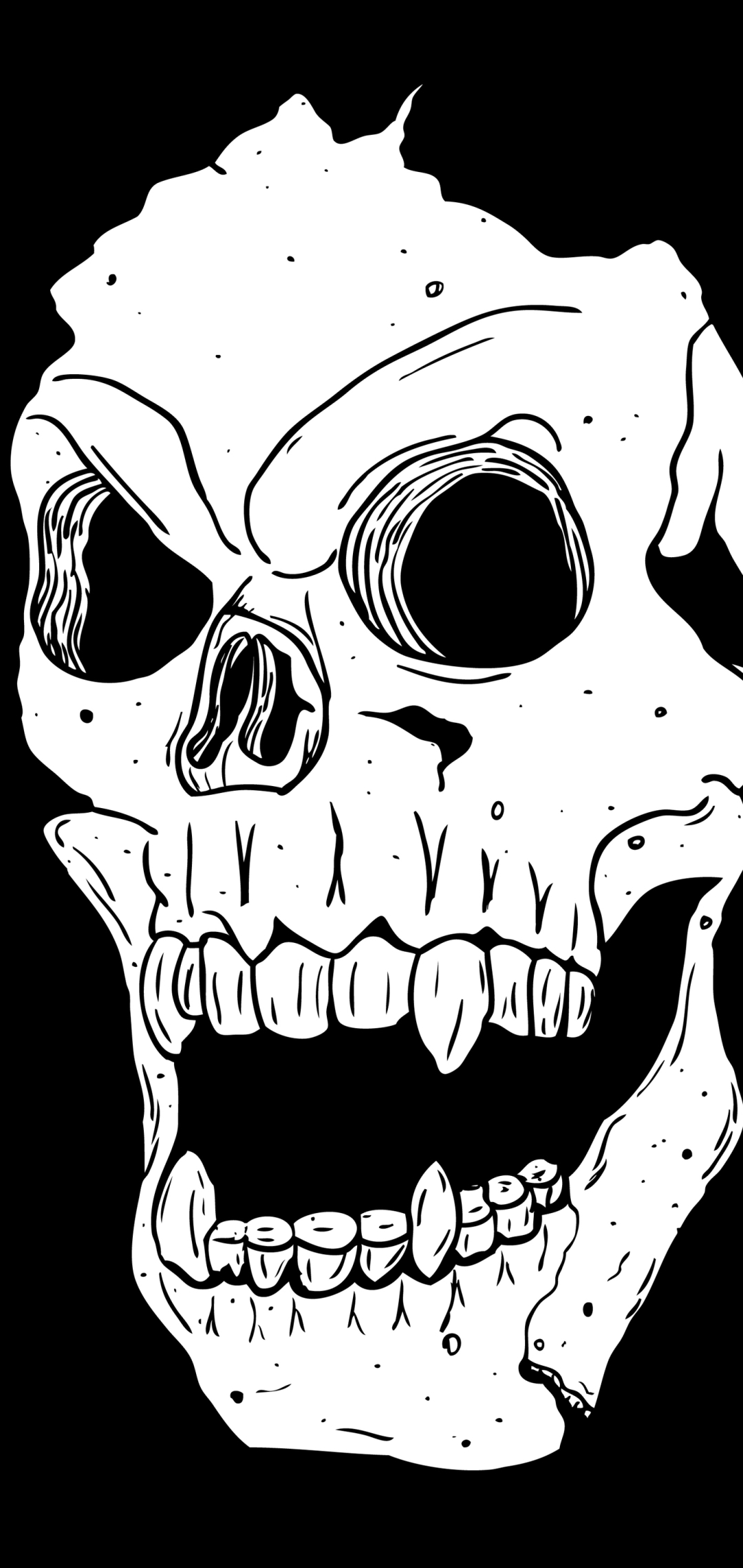 Download mobile wallpaper Dark, Skull for free.