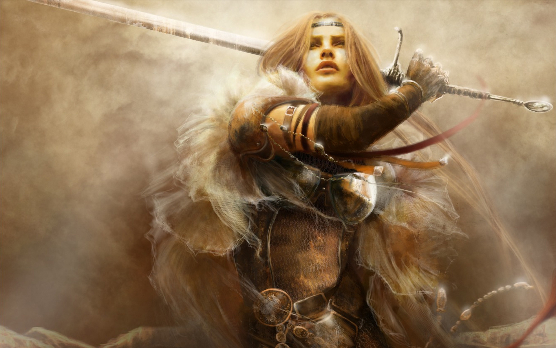 Download mobile wallpaper Fantasy, Weapon, Sword, Women Warrior, Woman Warrior for free.