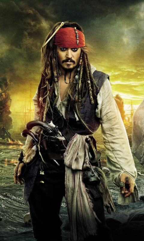 Download mobile wallpaper Pirates Of The Caribbean, Johnny Depp, Movie, Jack Sparrow, Pirates Of The Caribbean: On Stranger Tides for free.