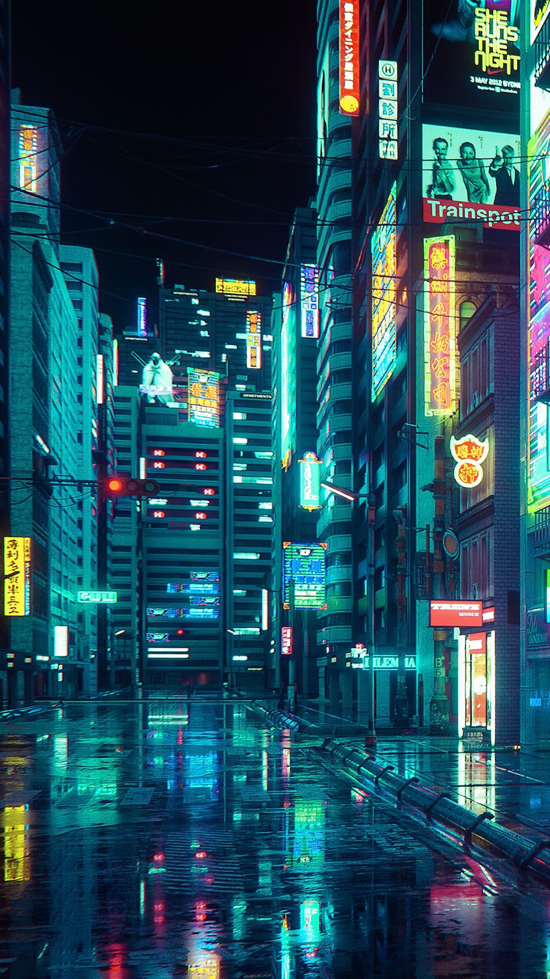 Download mobile wallpaper City, Cyberpunk, Artistic for free.