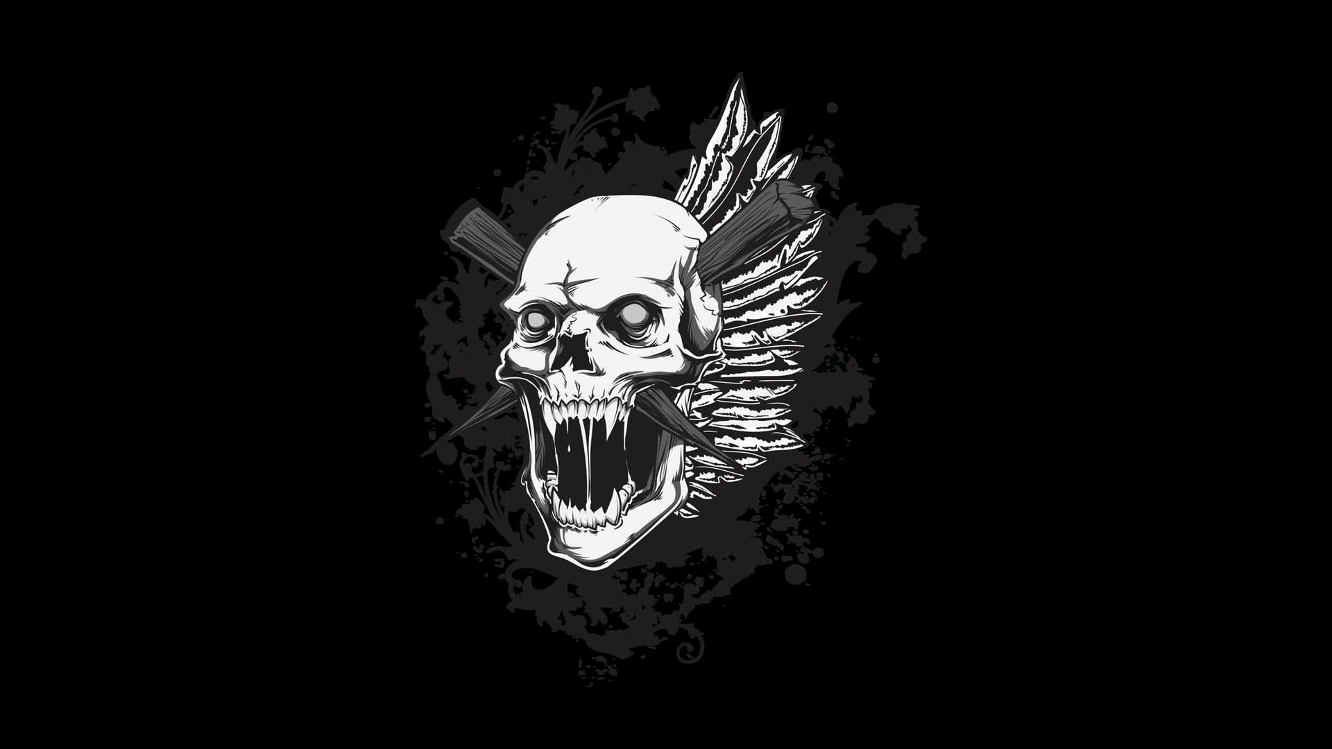 Free download wallpaper Dark, Skull on your PC desktop