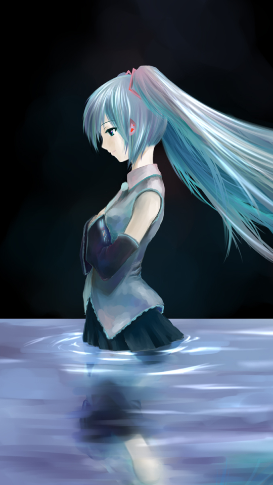 Download mobile wallpaper Anime, Moon, Vocaloid, Hatsune Miku for free.