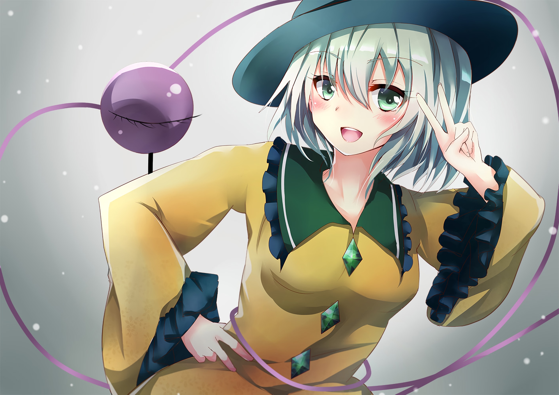 Free download wallpaper Anime, Touhou, Koishi Komeiji on your PC desktop