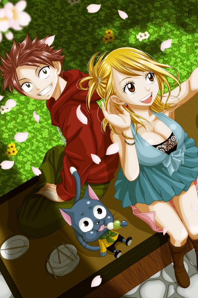 Handy-Wallpaper Animes, Fairy Tail, Lucy Heartfilia, Natsu Dragneel, Nalu (Fairy Tail) kostenlos herunterladen.