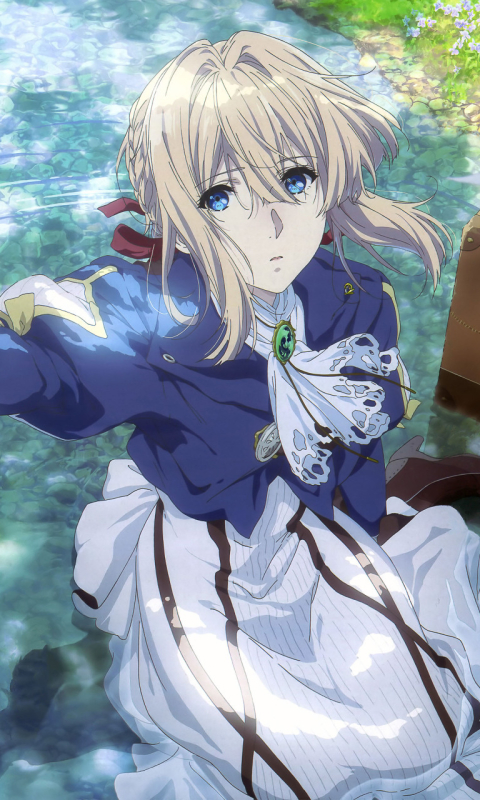 Handy-Wallpaper Blond, Blaue Augen, Blondinen, Animes, Violet Evergarden (Charakter), Violet Evergarden kostenlos herunterladen.