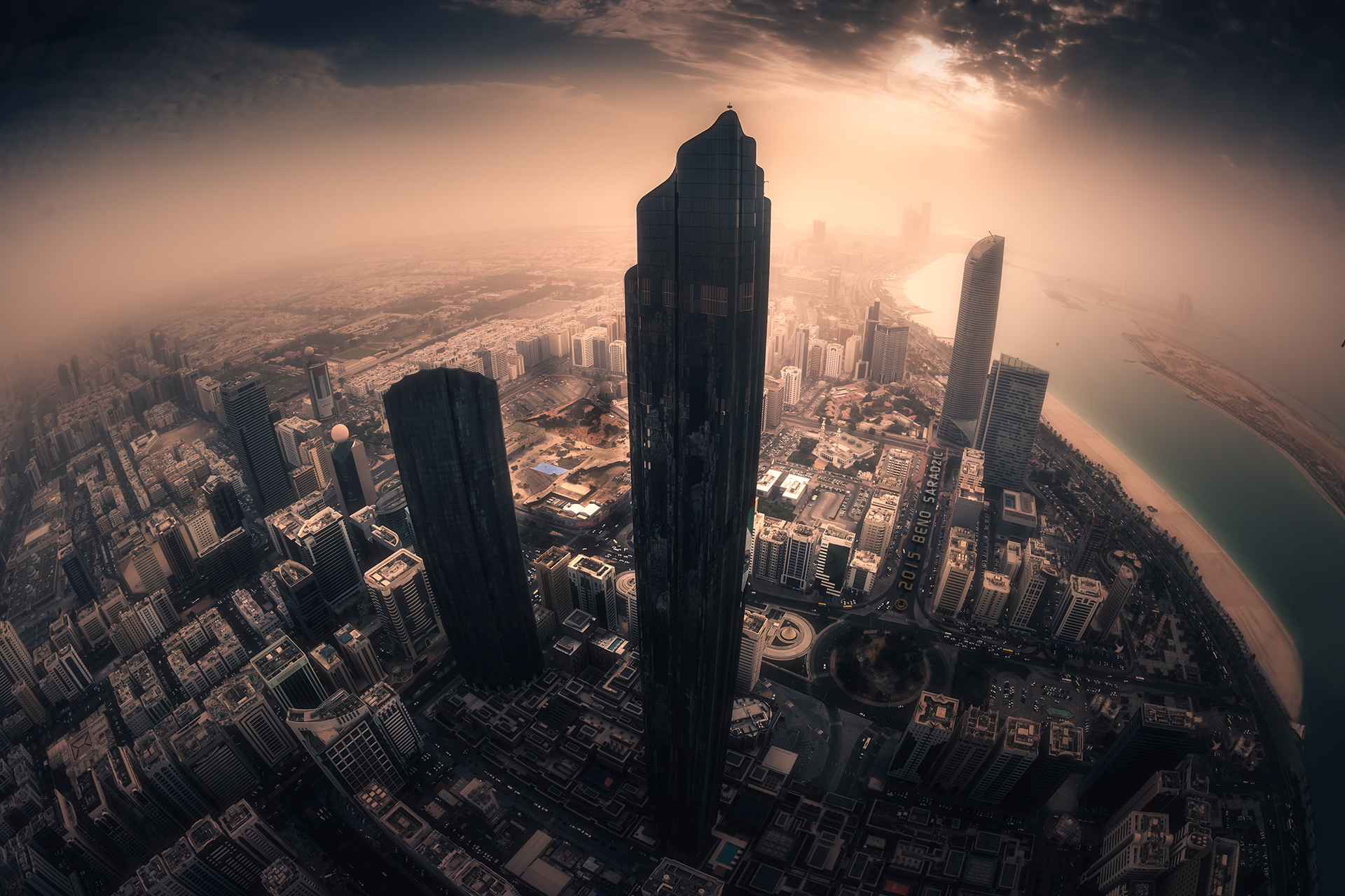 398263 descargar fondo de pantalla rascacielos, hecho por el hombre, abu dhabi, fotografía aérea, edificio, ciudad, paisaje urbano, emiratos árabes unidos, ciudades: protectores de pantalla e imágenes gratis