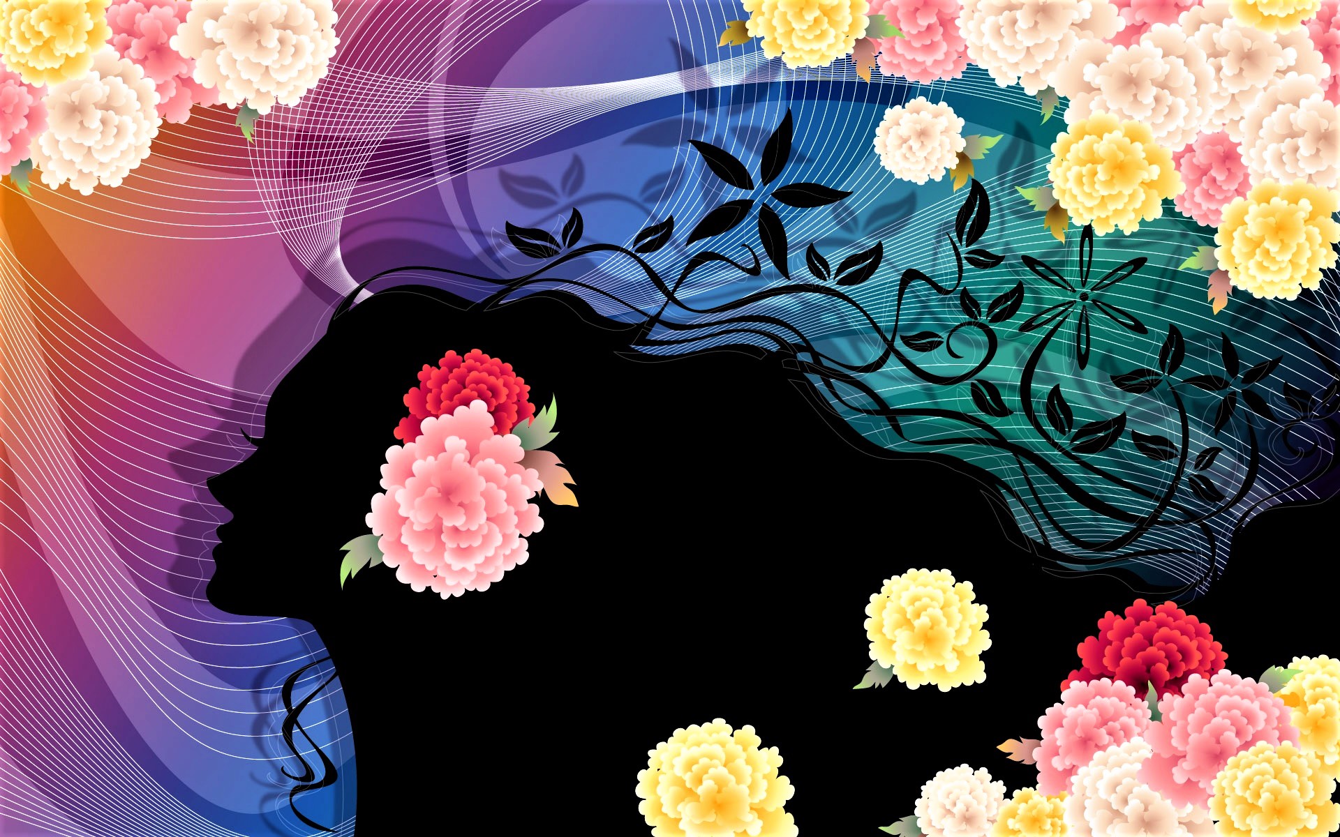 Free download wallpaper Flowers, Vector, Flower, Colorful, Artistic on your PC desktop