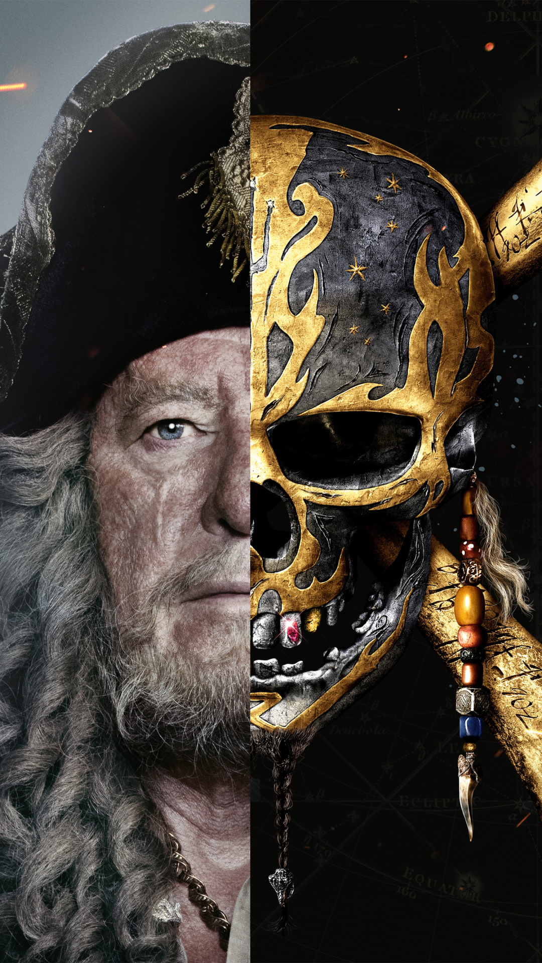 Handy-Wallpaper Filme, Geoffrey Rush, Hector Barbossa, Pirates Of The Caribbean: Salazars Rache kostenlos herunterladen.