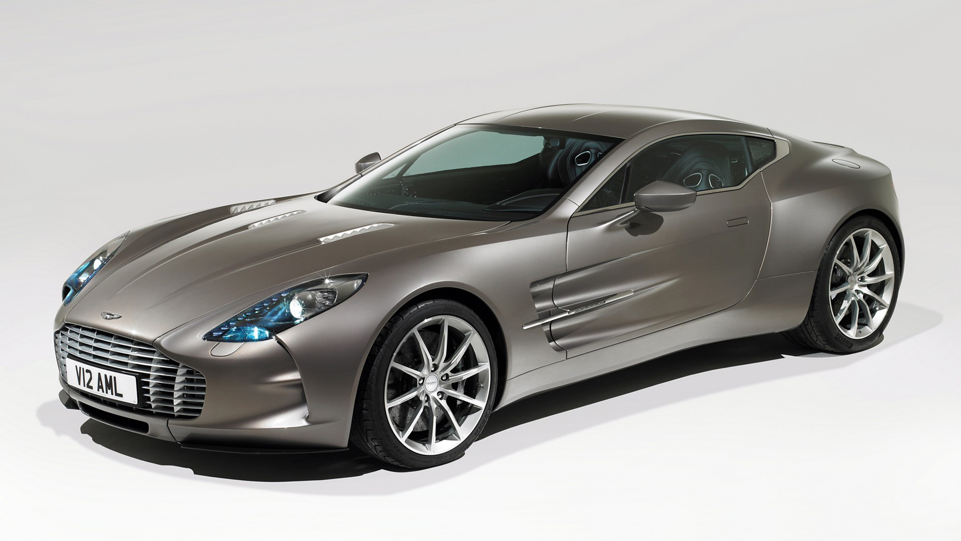 Download mobile wallpaper Aston Martin, Car, Aston Martin One 77, Vehicles, Coupé, Gray Car for free.