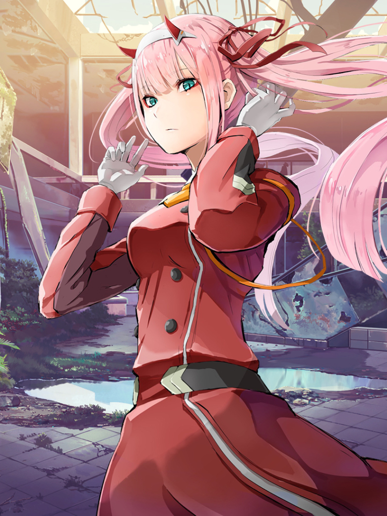 Handy-Wallpaper Animes, Darling In The Franxx, Zero Two (Liebling Im Franxx) kostenlos herunterladen.