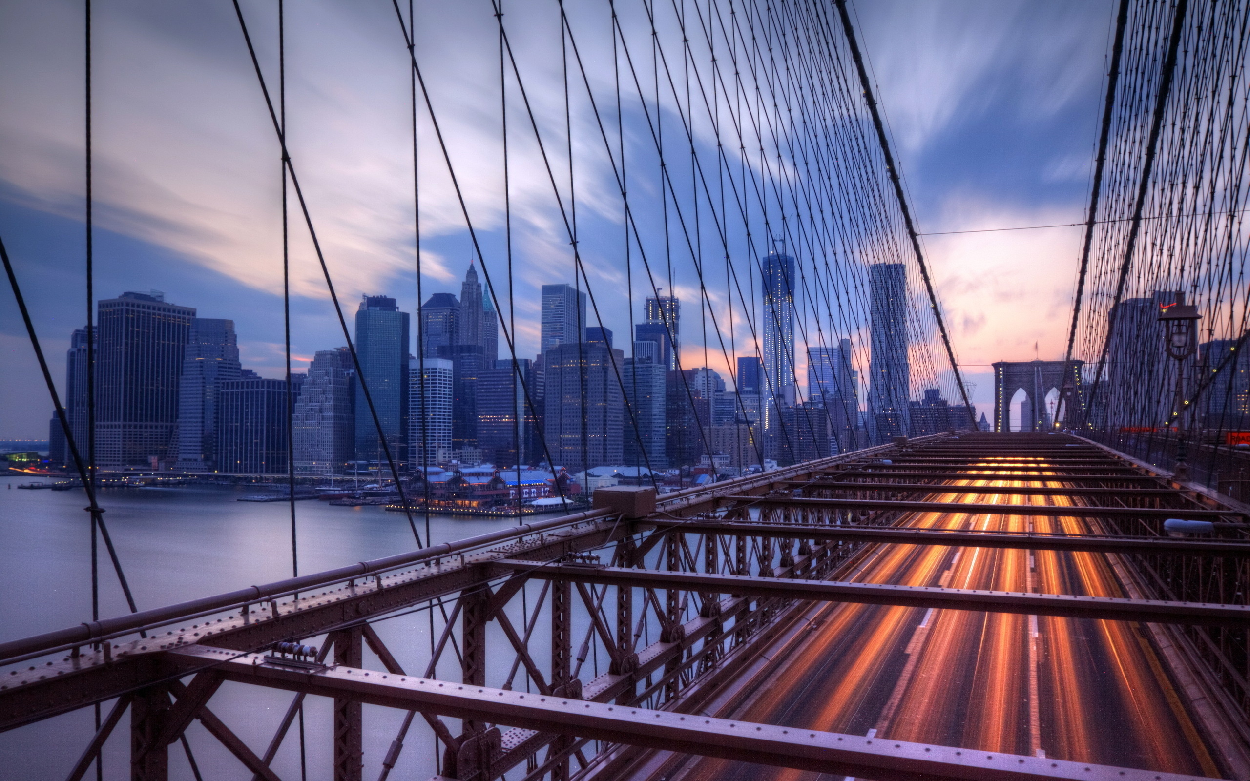 Скачать картинку Бруклинский Мост, Мосты, Нью Йорк, Сделано Человеком в телефон бесплатно.
