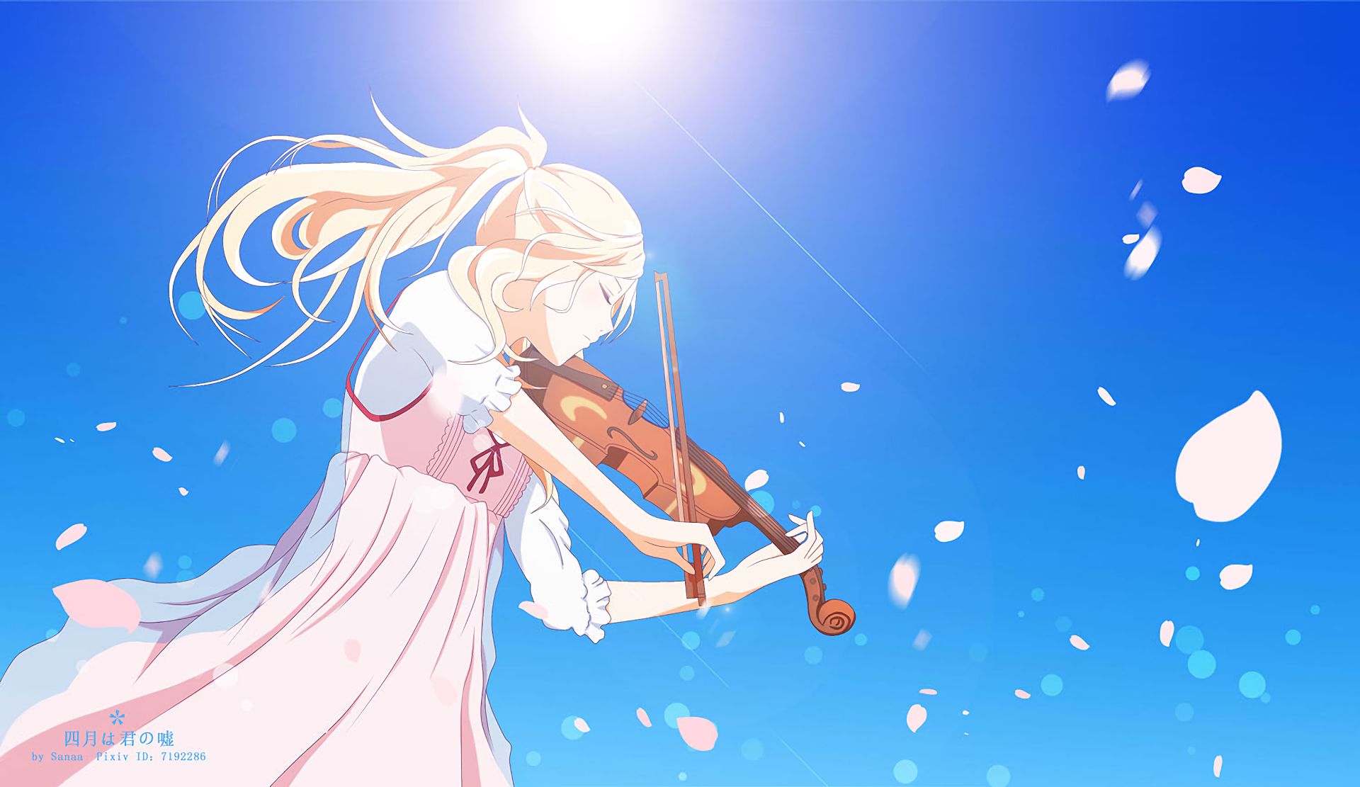 Handy-Wallpaper Animes, Kaori Miyazono, Shigatsu Wa Kimi No Uso Sekunden In Moll kostenlos herunterladen.