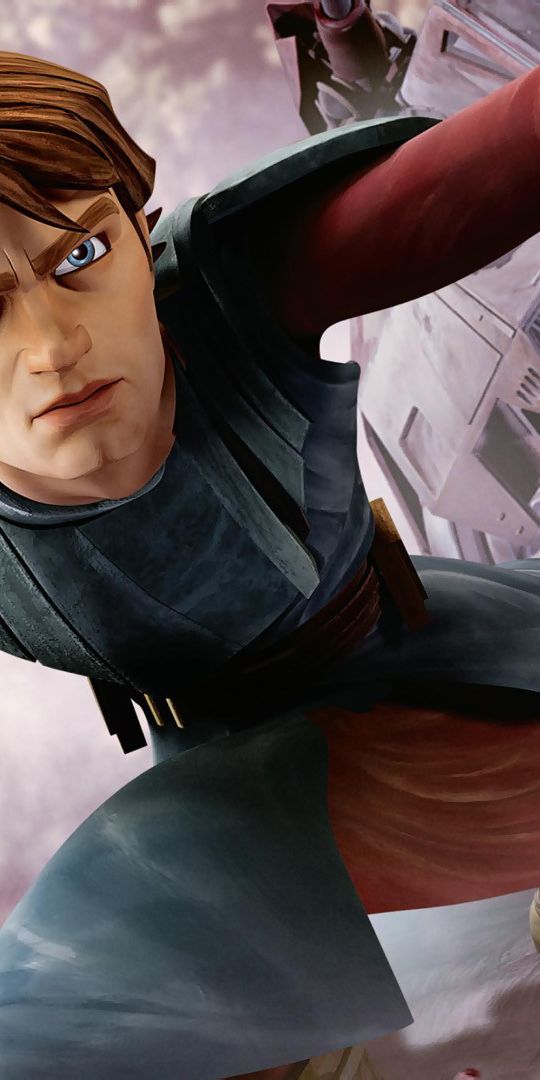 Phone wallpaper: Star Wars: The Clone Wars, Tv Show, Anakin Skywalker, Belt, Blue Lightsaber ... — free download