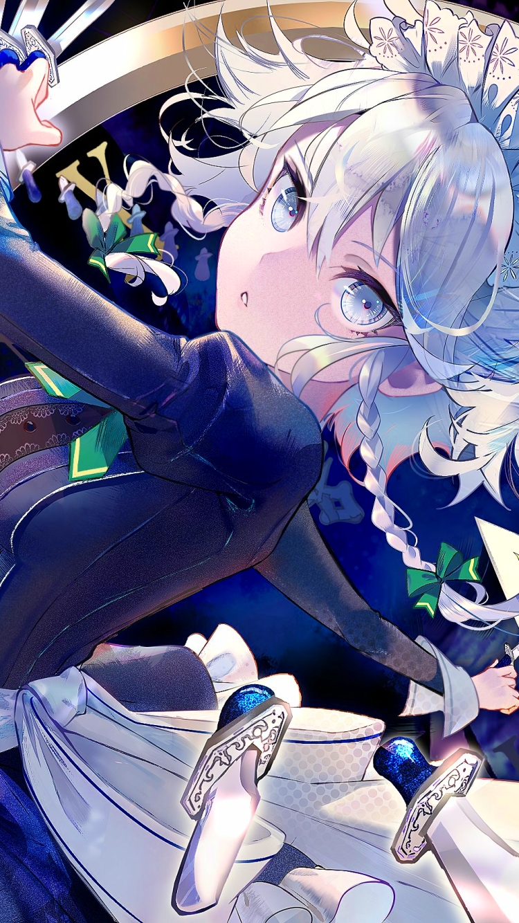 Descarga gratuita de fondo de pantalla para móvil de Animado, Touhou, Sakuya Izayoi.