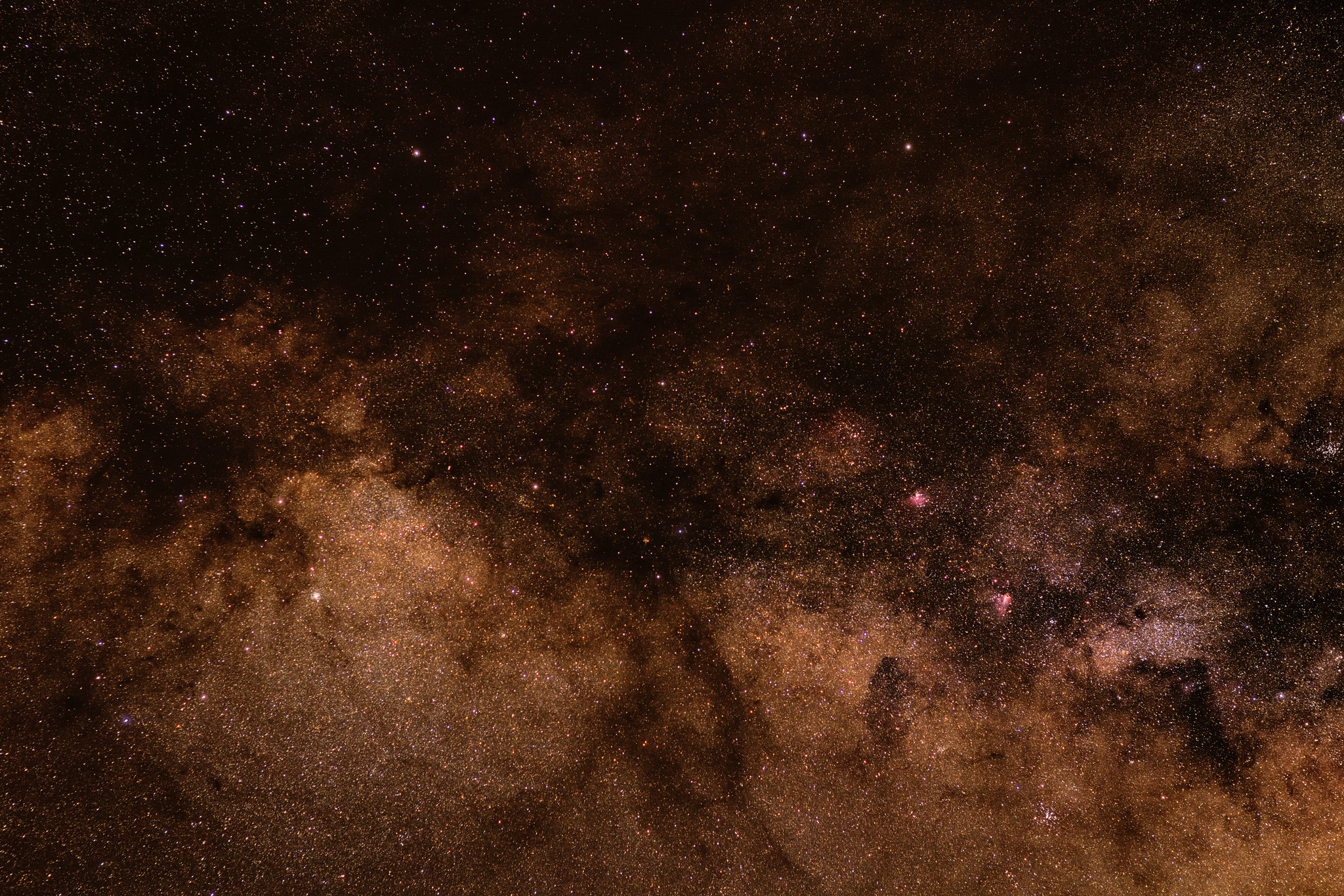 Mobile wallpaper brown, universe, stars, nebula, galaxy