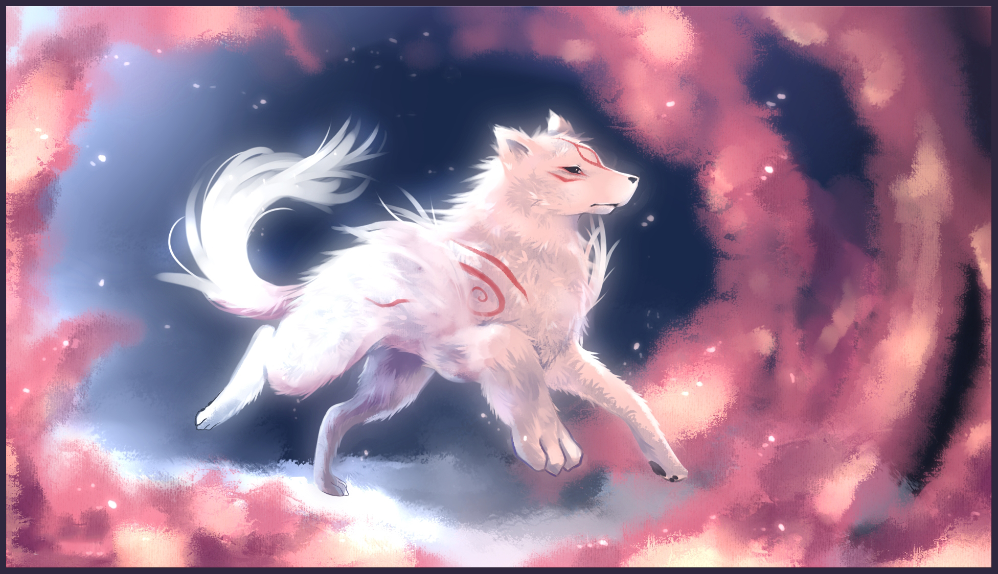 Laden Sie das Wolf, Computerspiele, Ōkami-Bild kostenlos auf Ihren PC-Desktop herunter