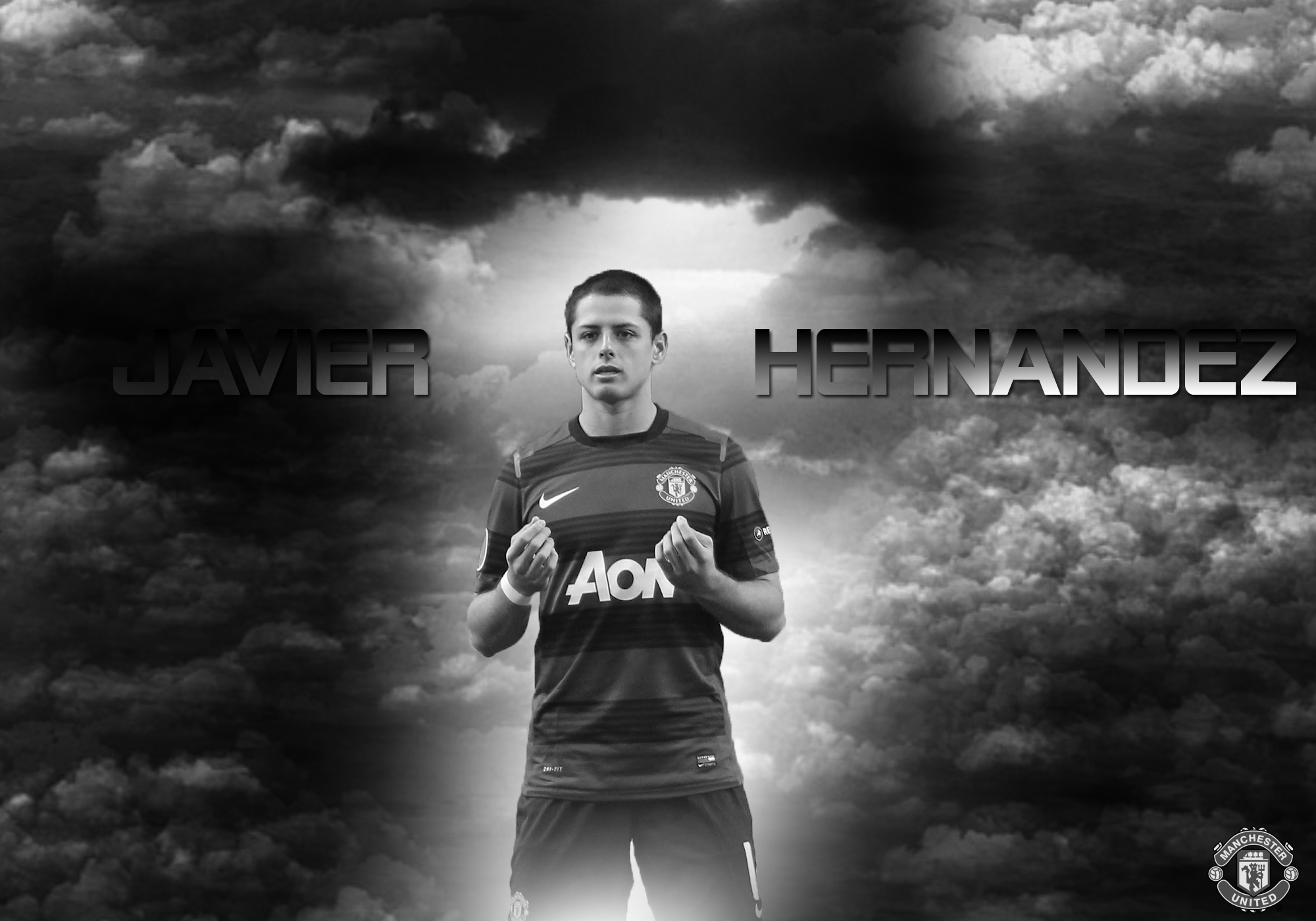 Download mobile wallpaper Sports, Soccer, Manchester United F C, Javier Hernandez for free.