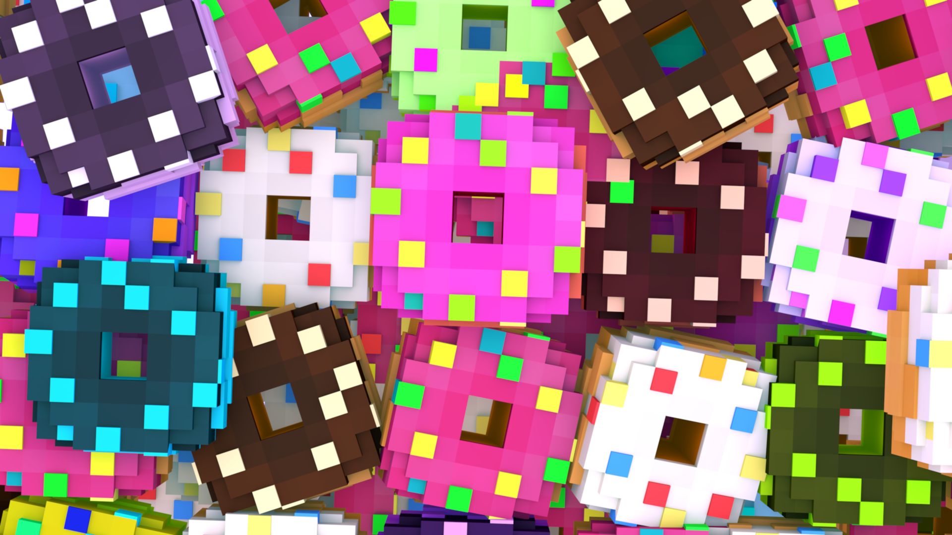 Free download wallpaper Minecraft, Doughnut, Video Game on your PC desktop