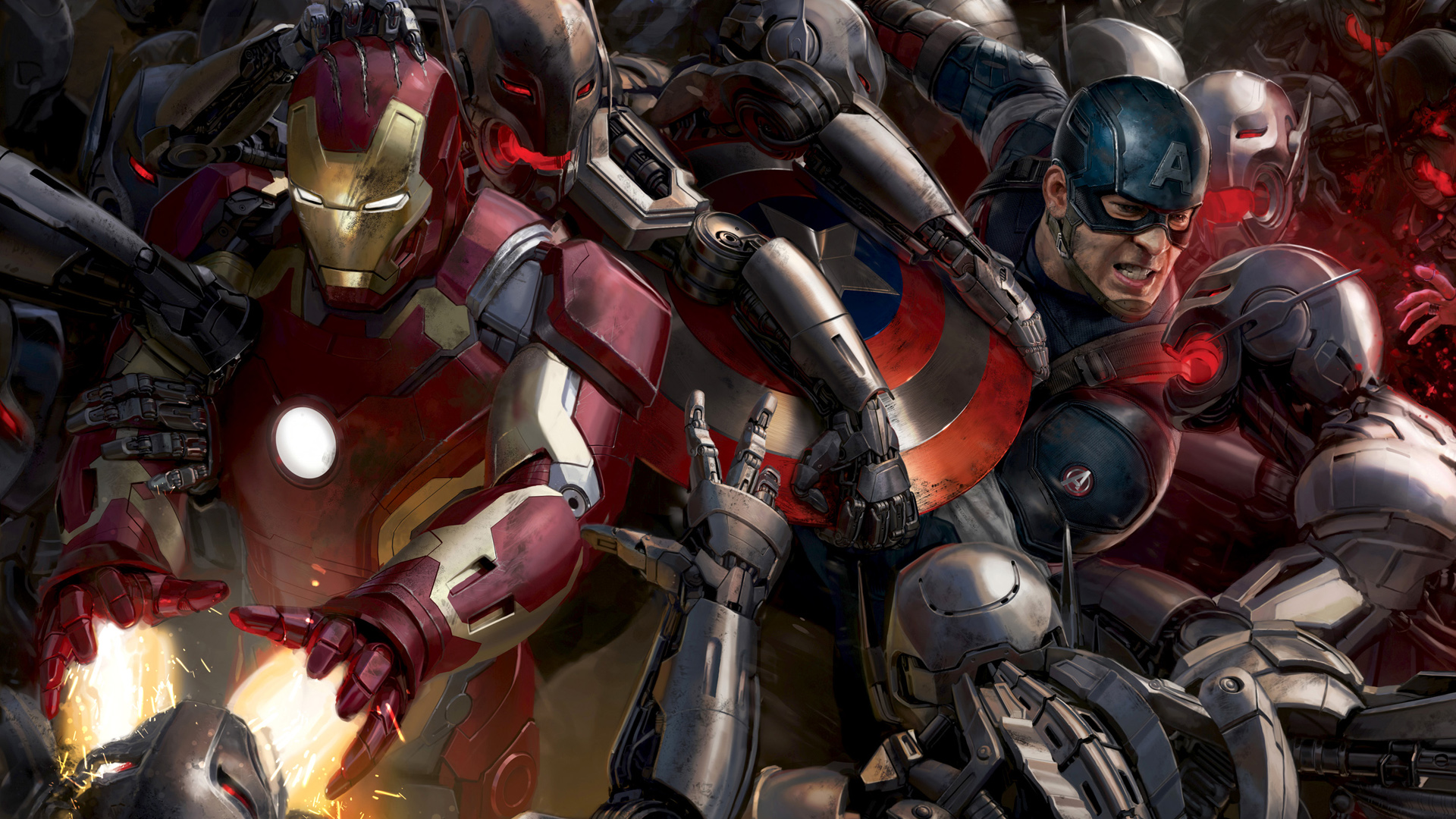 Download mobile wallpaper Iron Man, Captain America, Movie, The Avengers, Avengers: Age Of Ultron for free.