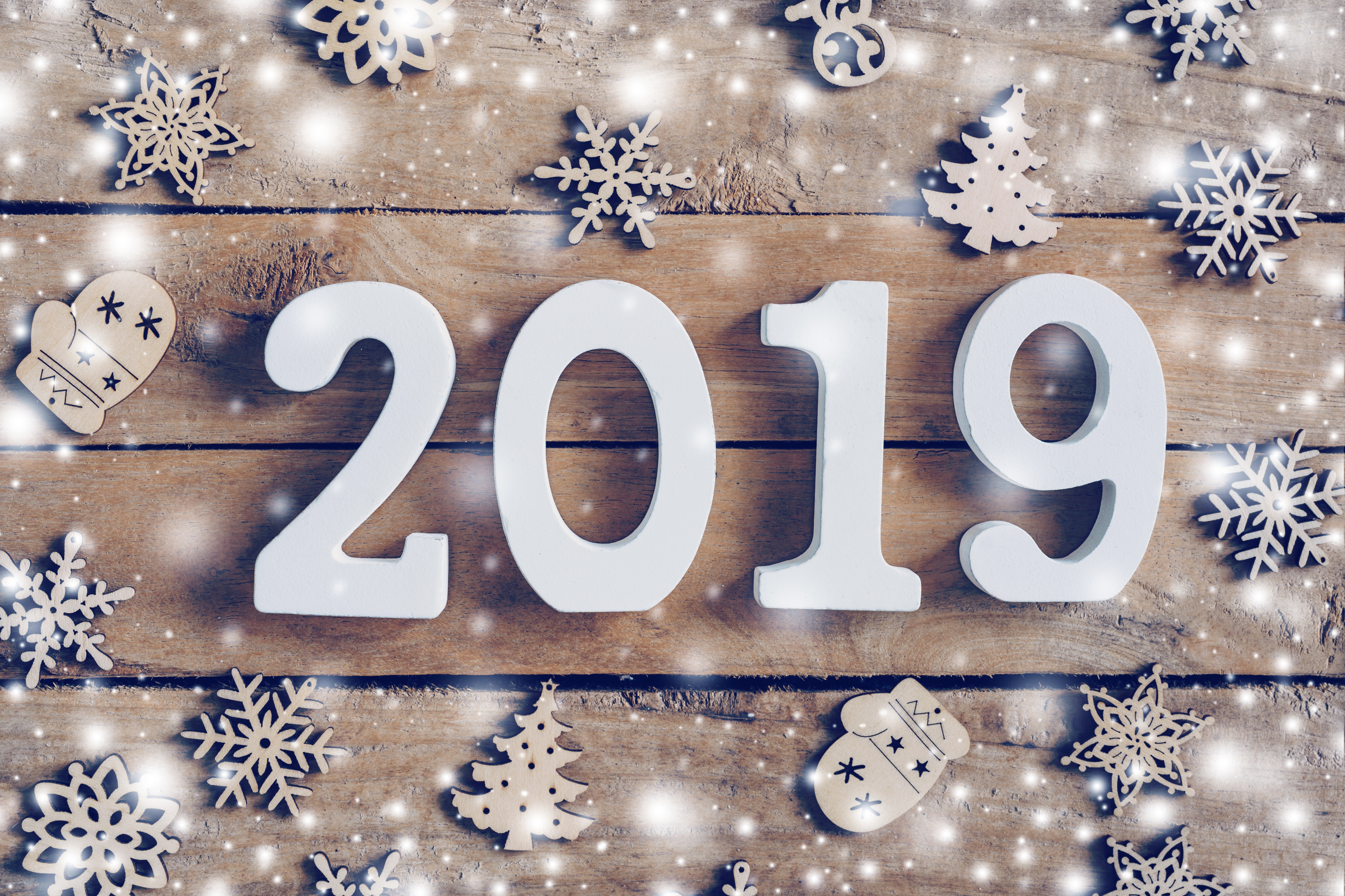無料モバイル壁紙新年, スノーフレーク, ホリデー, 2019年新年をダウンロードします。