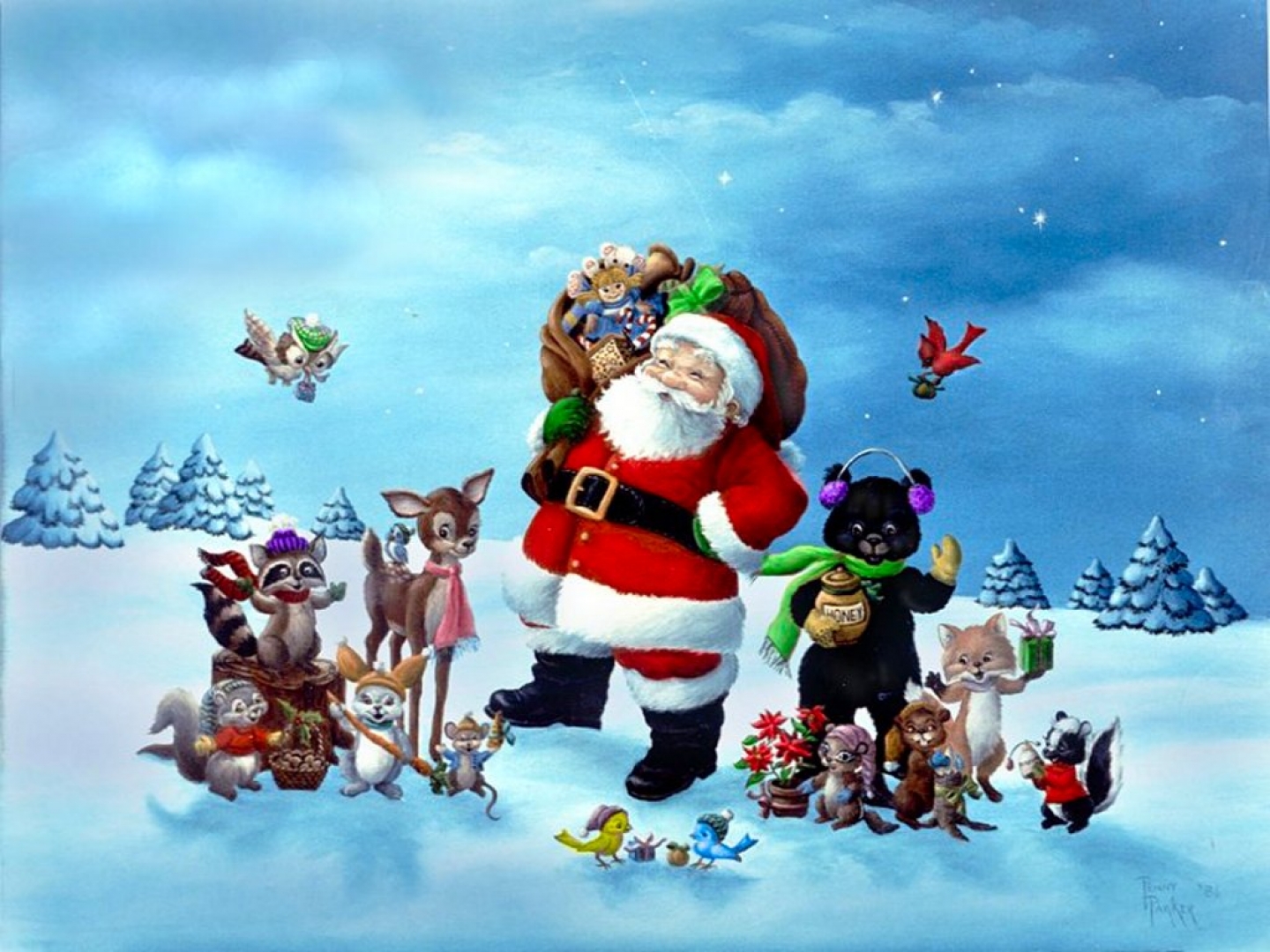 621243 Hintergrundbild herunterladen weihnachtsmann, weihnachten, feiertage - Bildschirmschoner und Bilder kostenlos