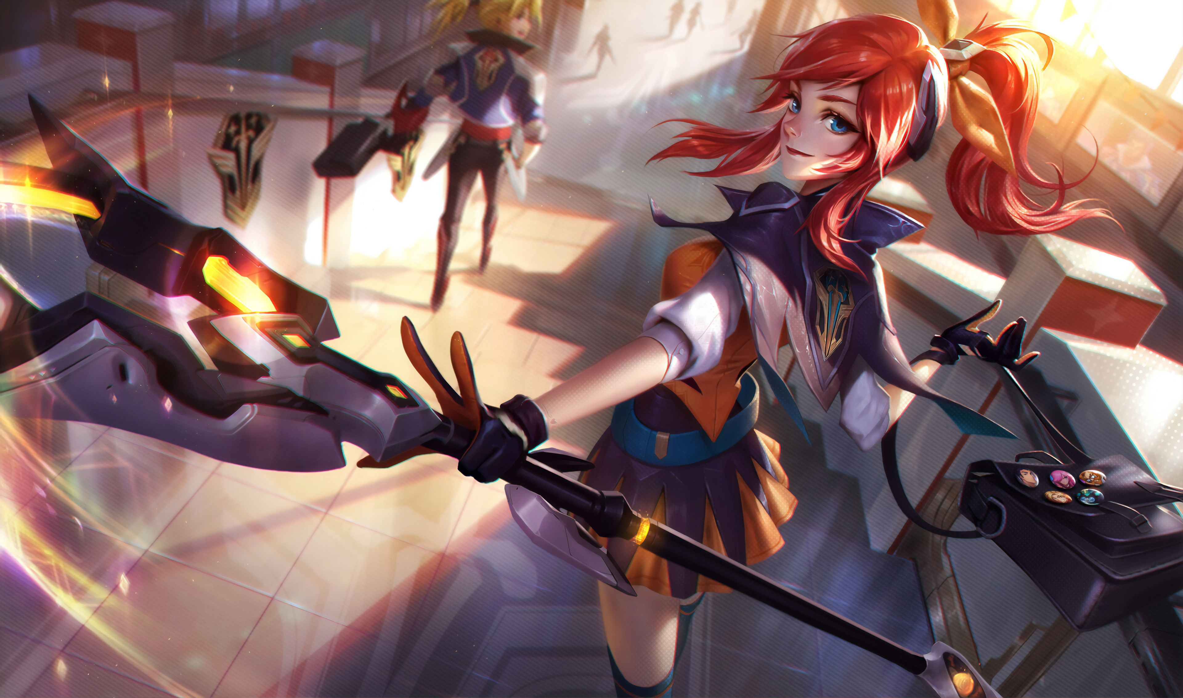 Free download wallpaper League Of Legends, Blue Eyes, Video Game, Red Hair, Lux (League Of Legends) on your PC desktop